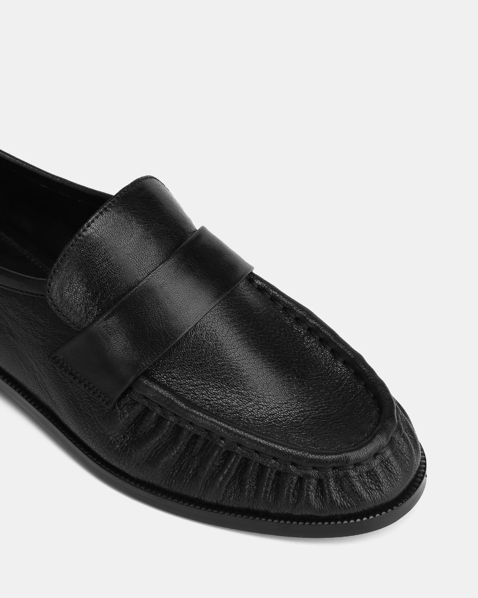 Adriel Black Leather Loafer - Image 3
