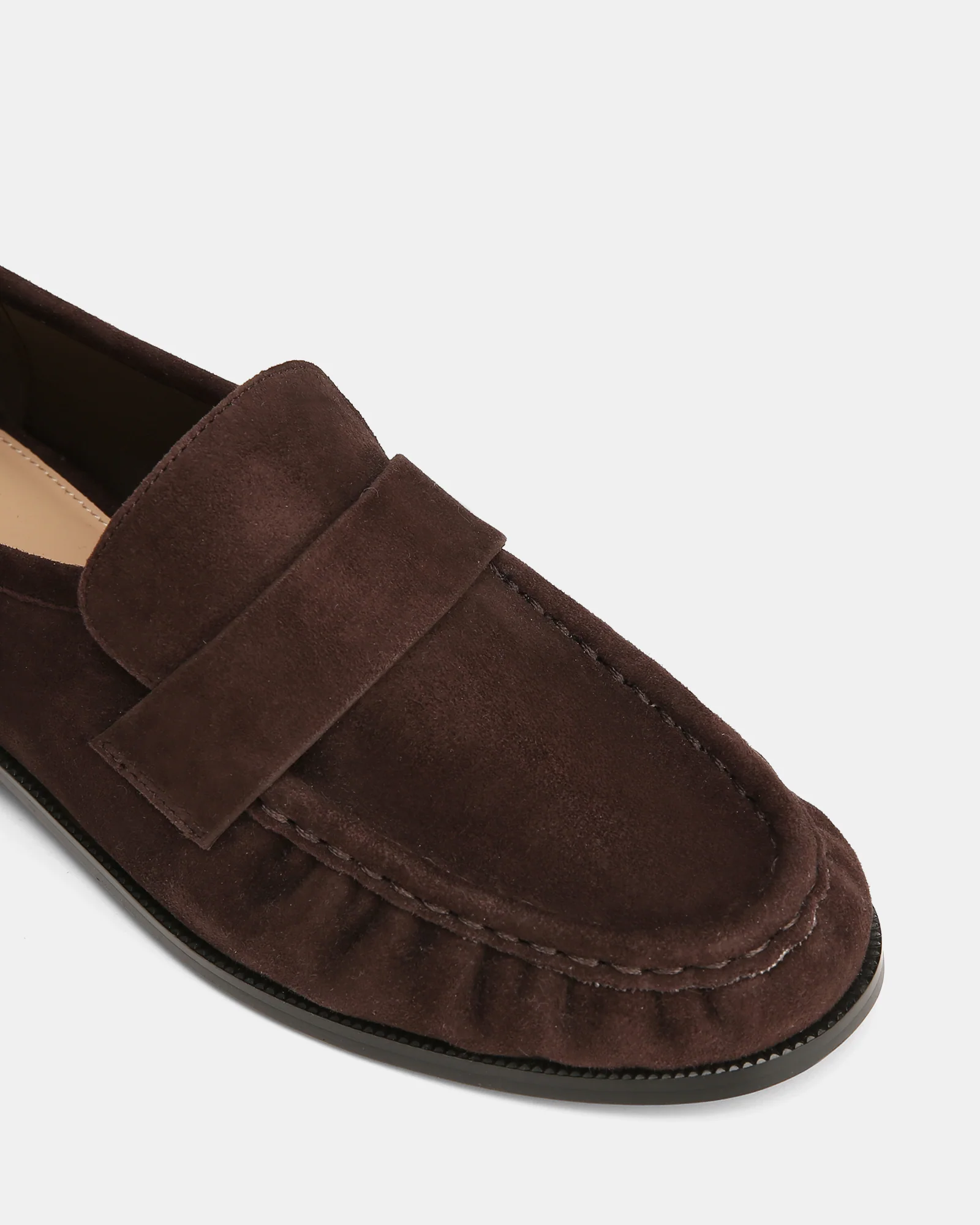 Adriel Chocolate Suede Leather Loafer - Image 3