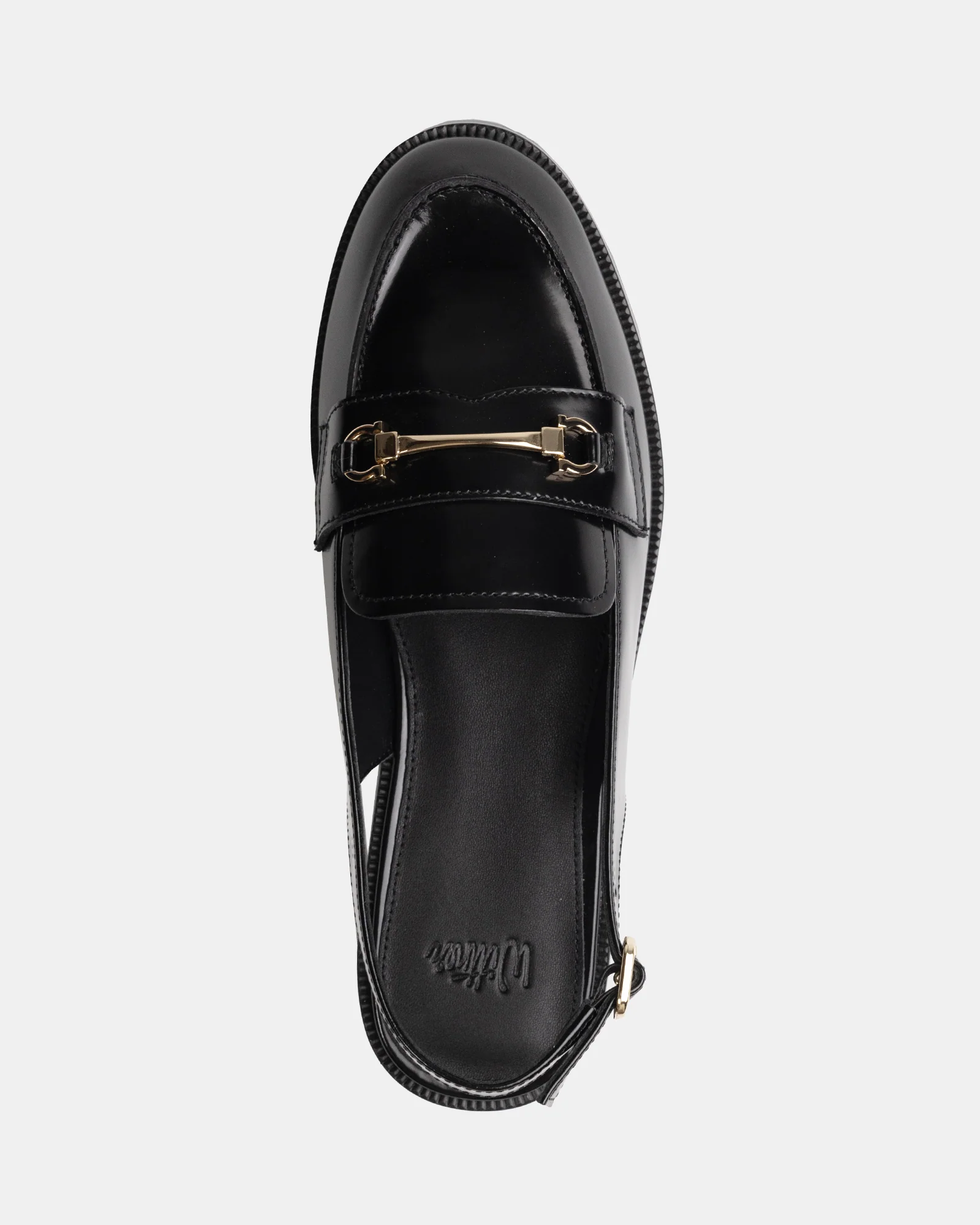 Alexia Black Leather Slingback Loafer - Image 5