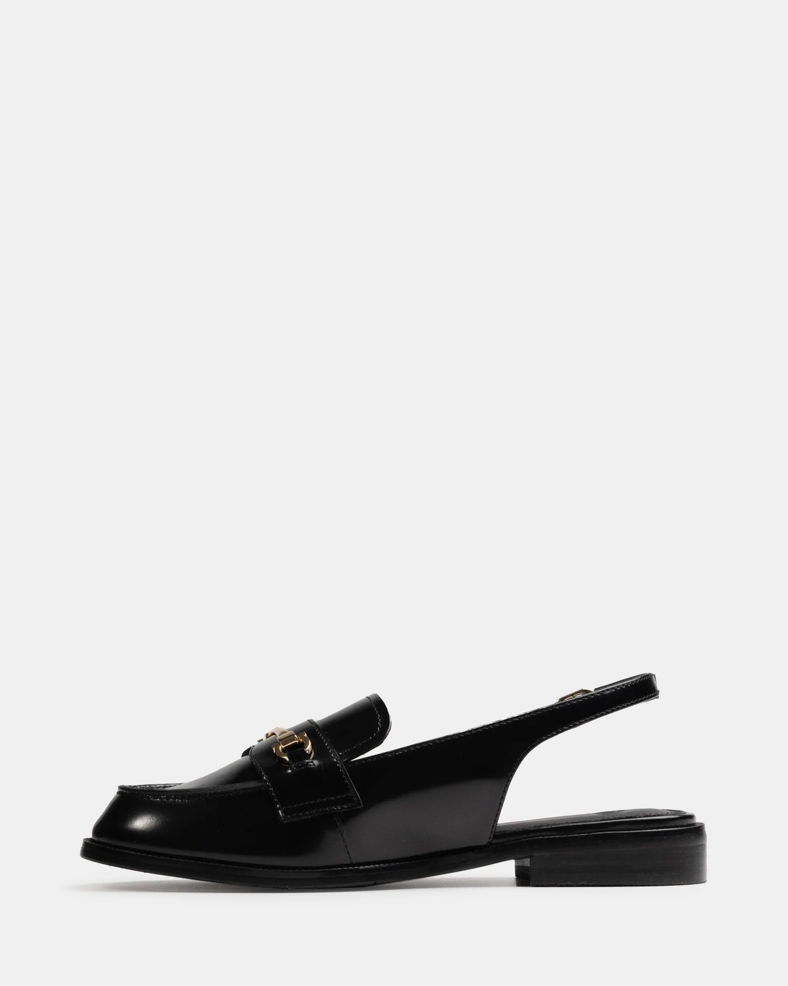 Alexia Black Leather Slingback Loafer - Image 6