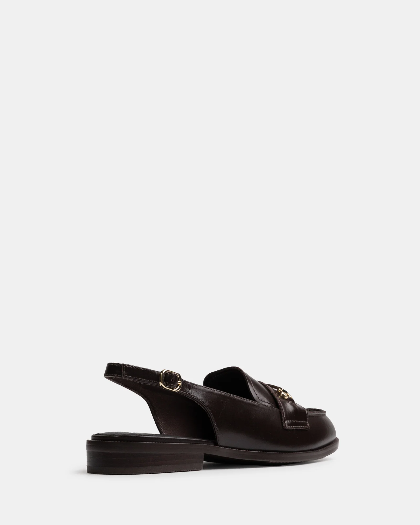 Alexia Dark Brown Leather Slingback Loafer - Image 4