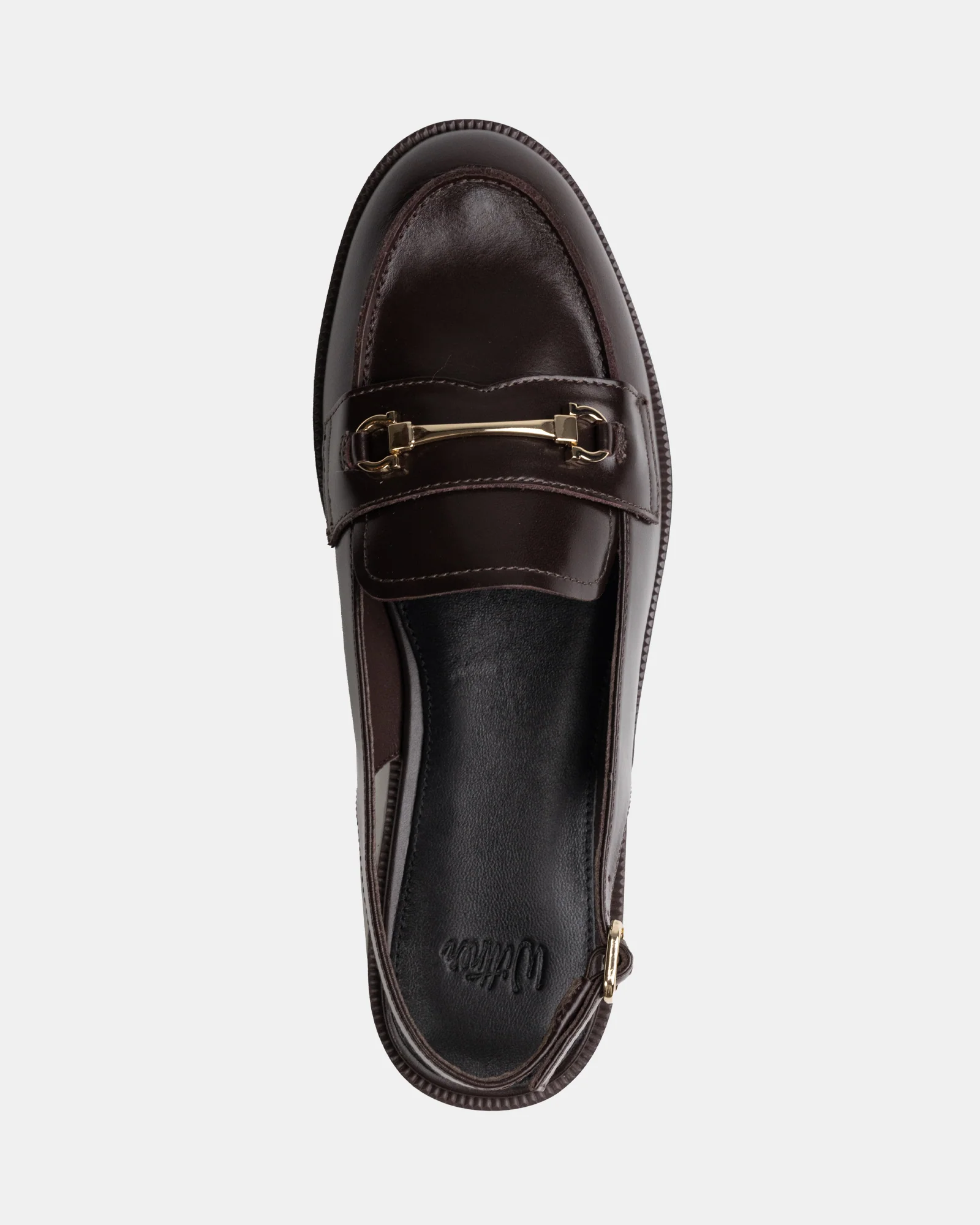 Alexia Dark Brown Leather Slingback Loafer - Image 5