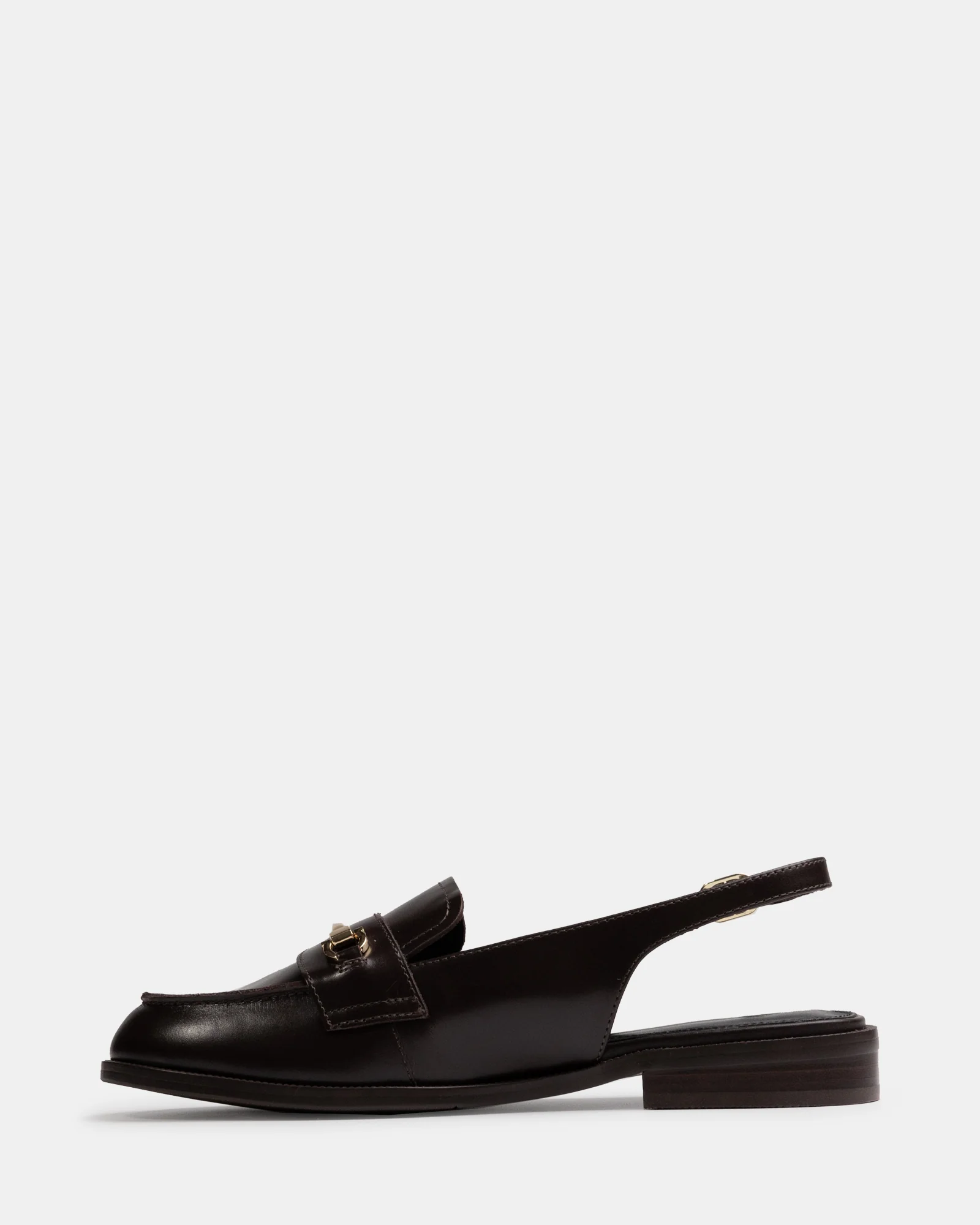 Alexia Dark Brown Leather Slingback Loafer - Image 6