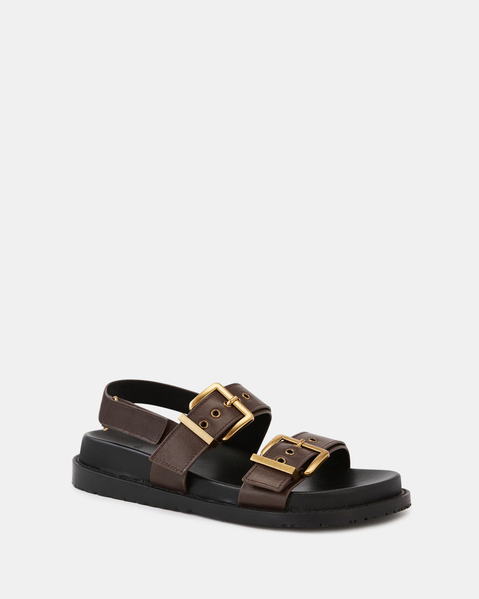 Archie Espresso Leather Footbed Sandal - Image 2