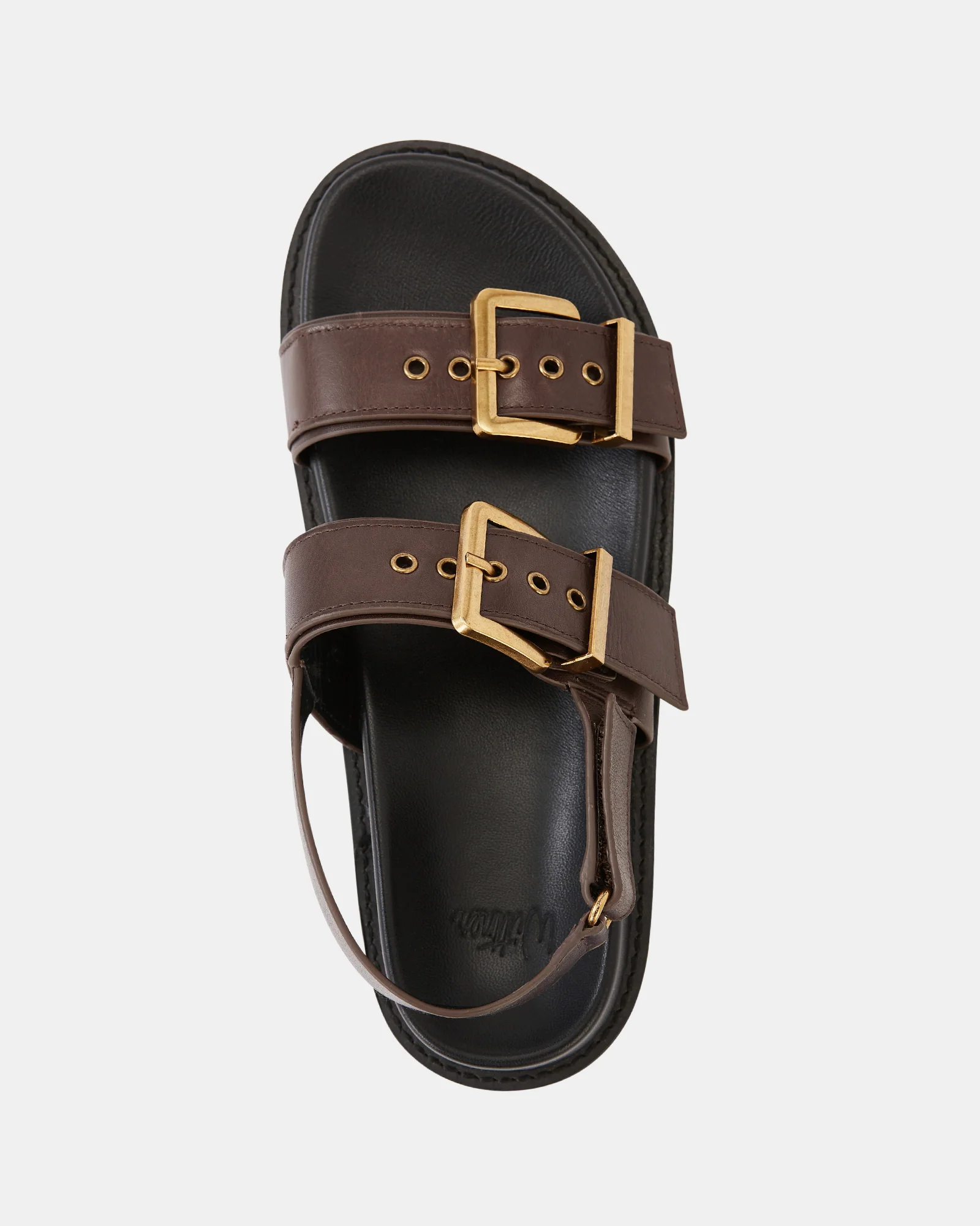 Archie Espresso Leather Footbed Sandal - Image 5
