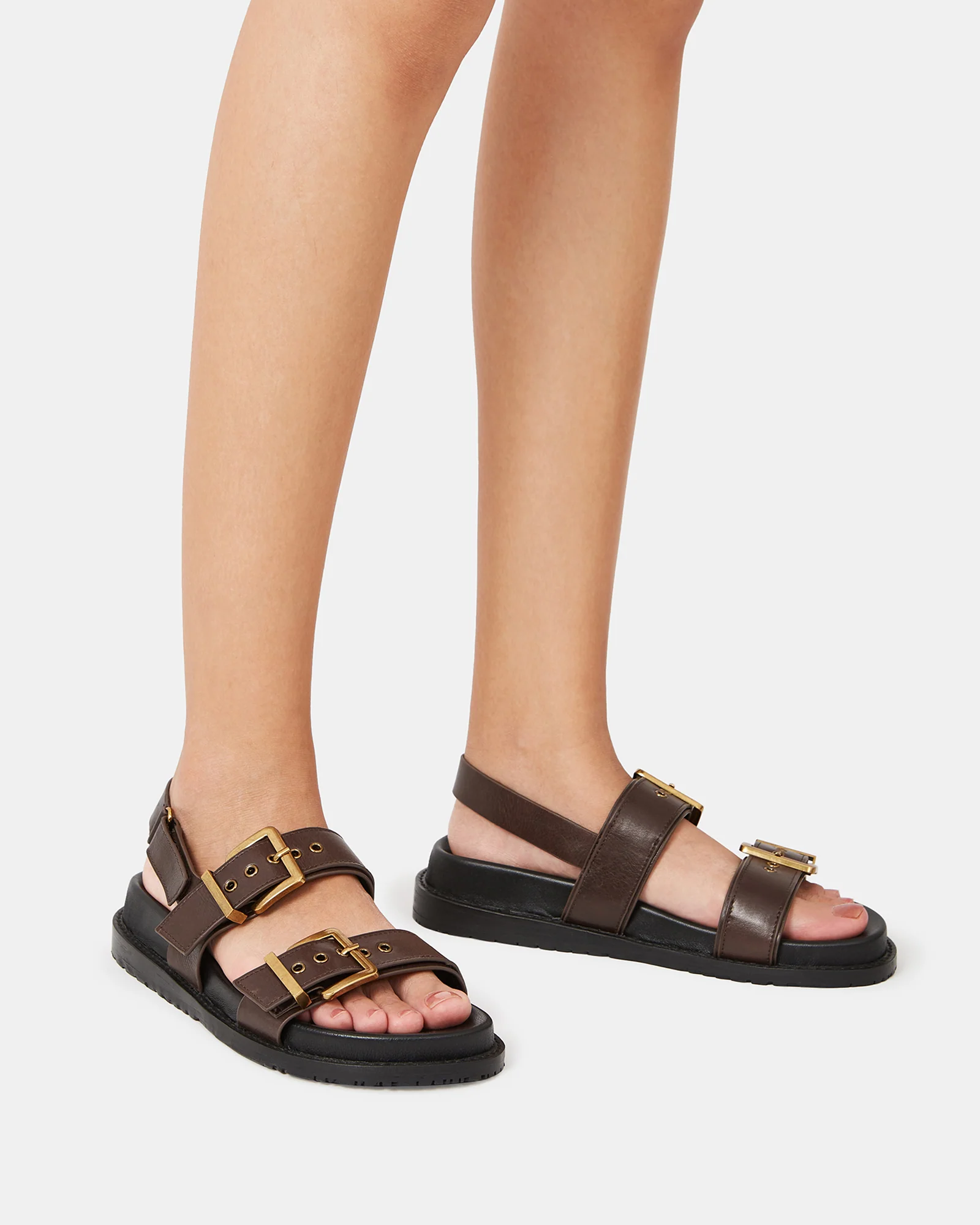 Archie Espresso Leather Footbed Sandal - Image 7