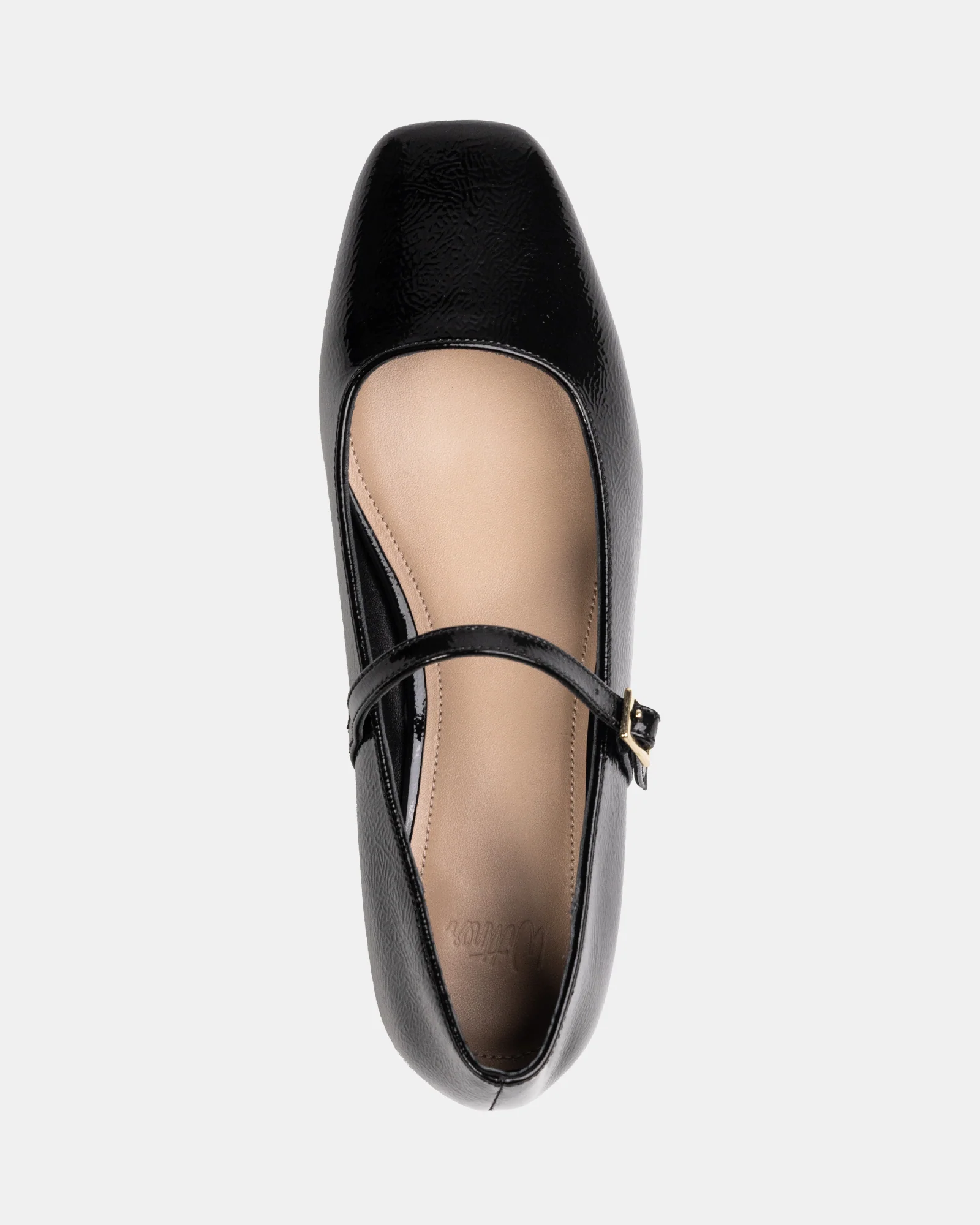 Aria Black Crinkle Patent Leather Mary Jane - Image 5