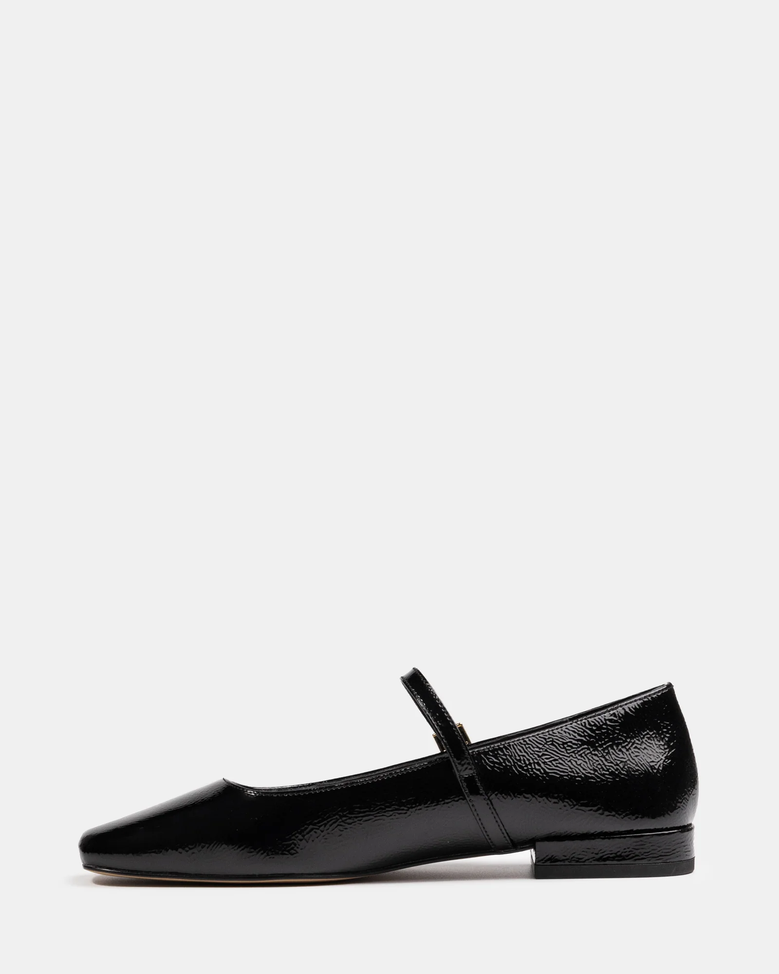 Aria Black Crinkle Patent Leather Mary Jane - Image 6