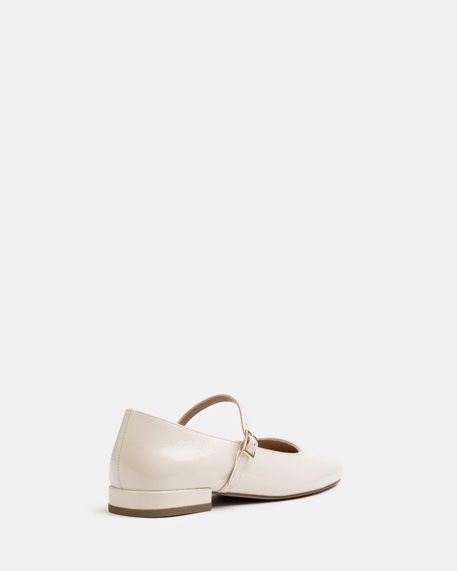 Aria Vintage Ivory Crinkle Patent Leather Mary Jane - Image 4