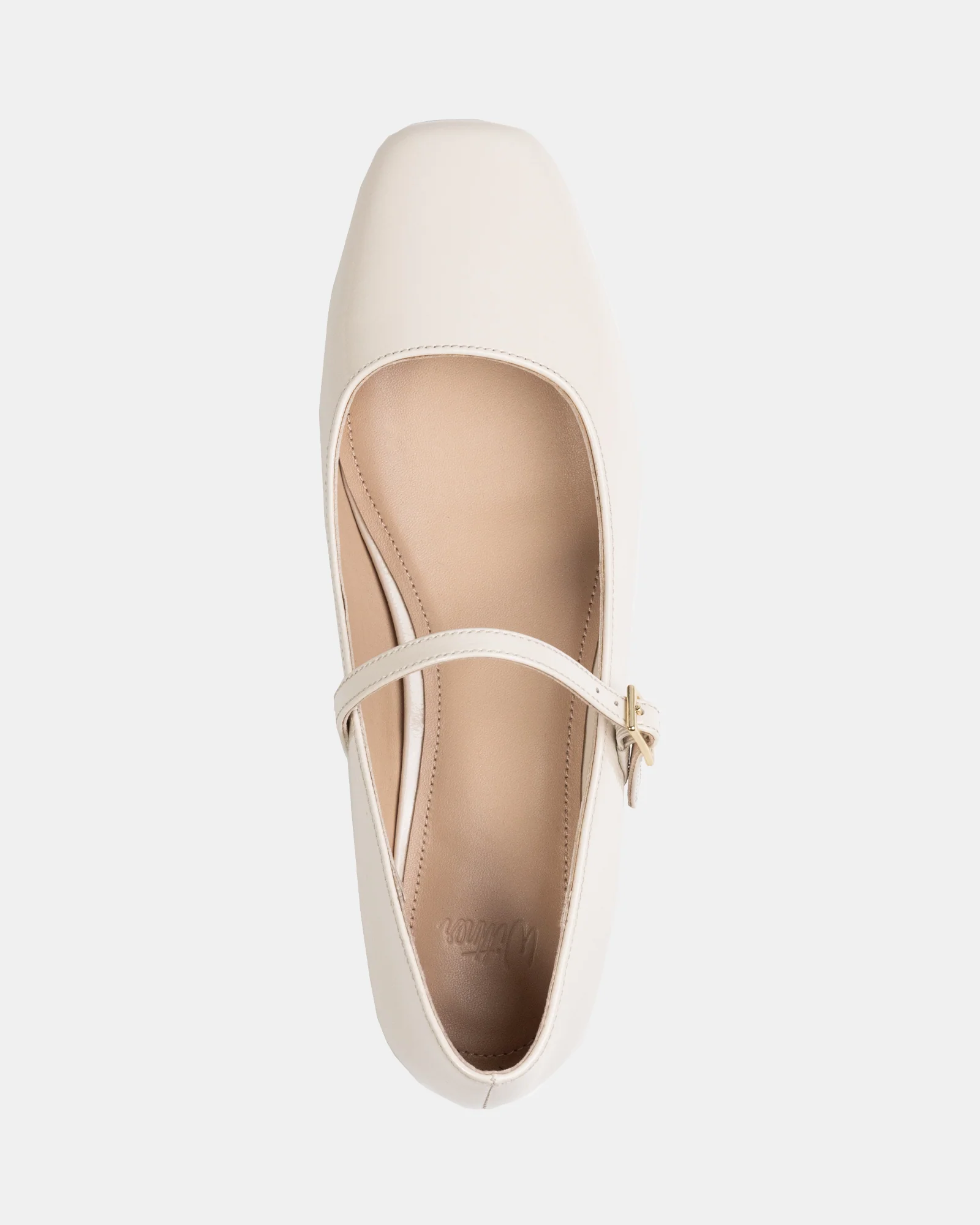 Aria Vintage Ivory Crinkle Patent Leather Mary Jane - Image 5