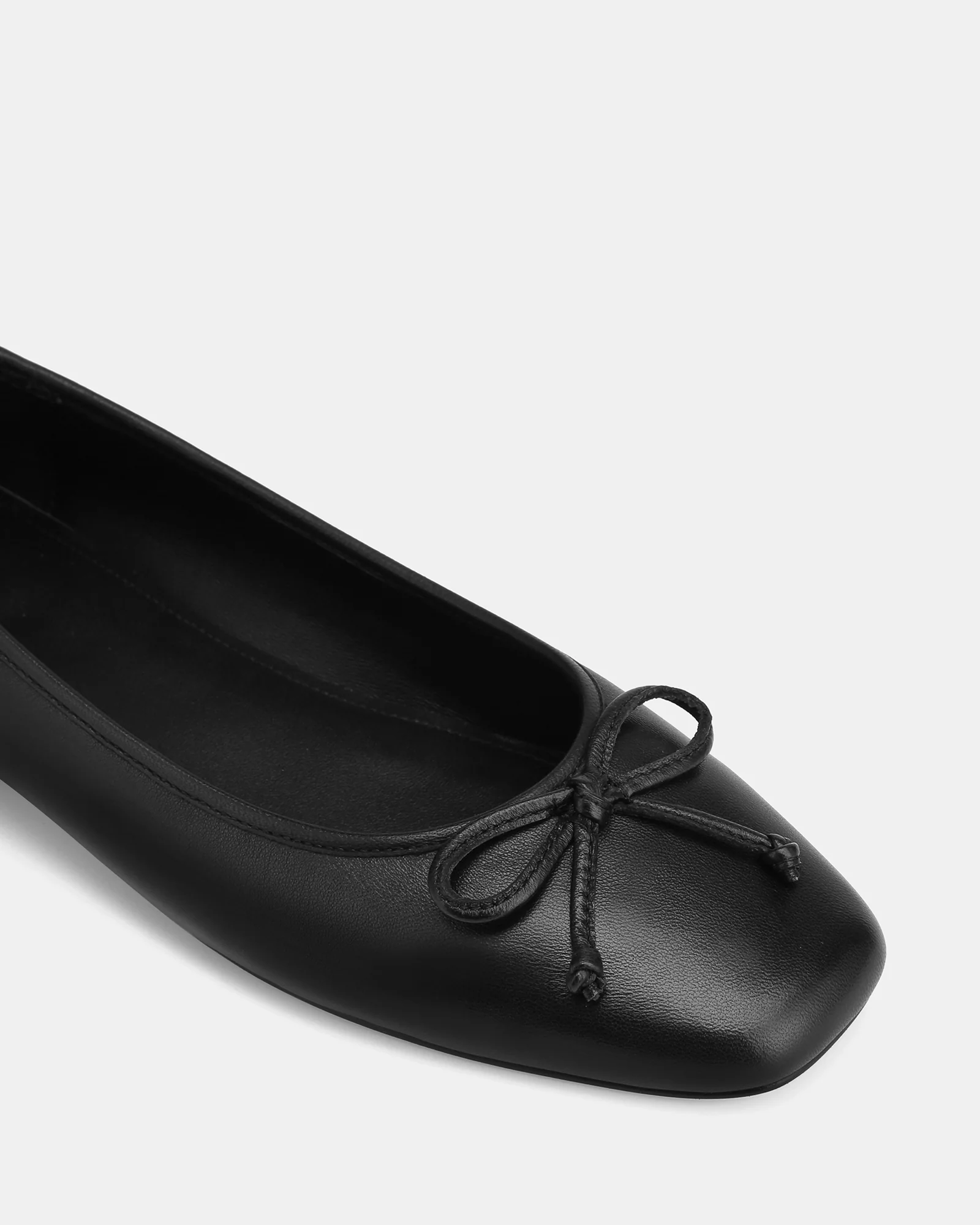 Armenia Black Leather Ballet Flat - Image 3