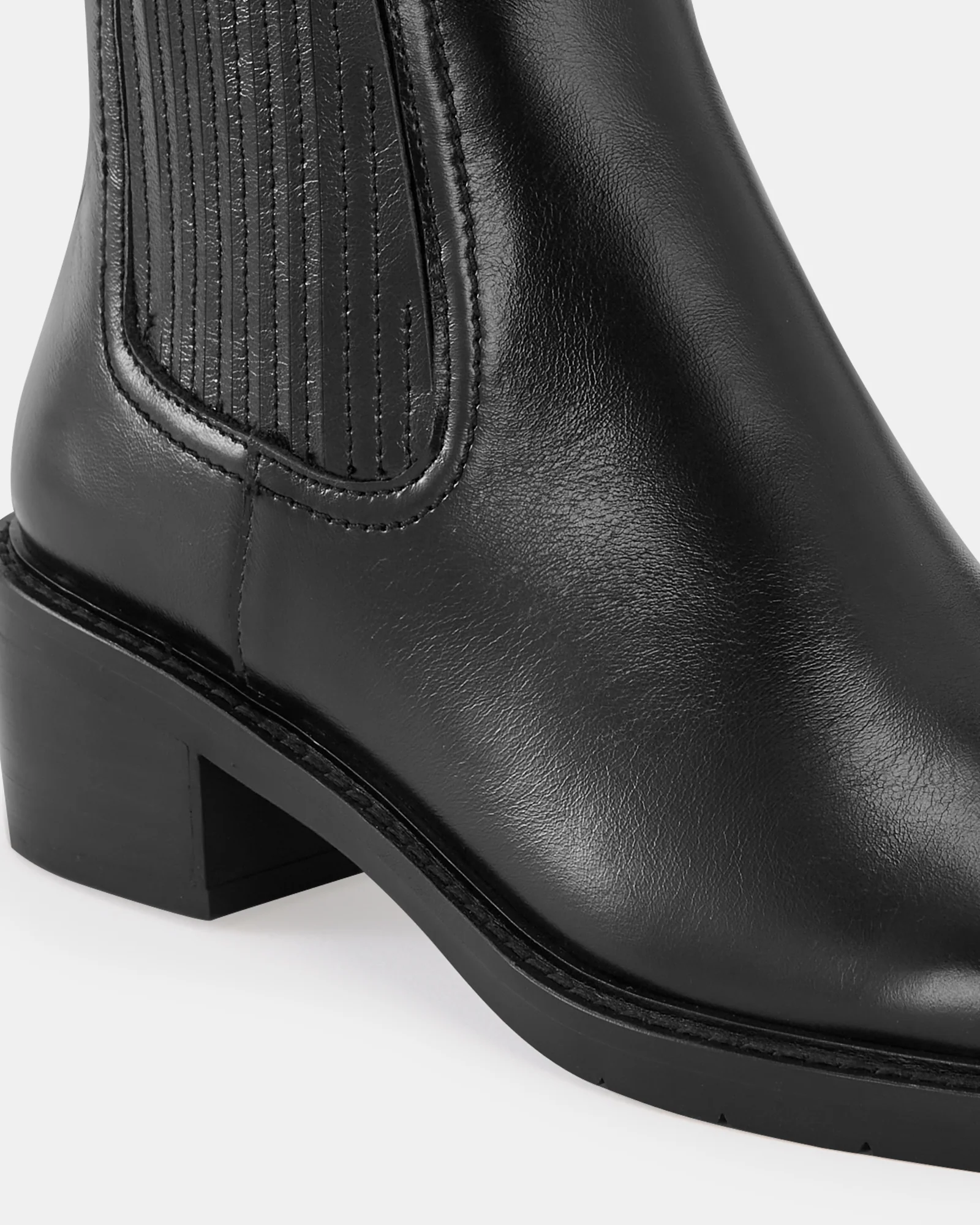 Baylee Black Leather Ankle Boot - Image 3