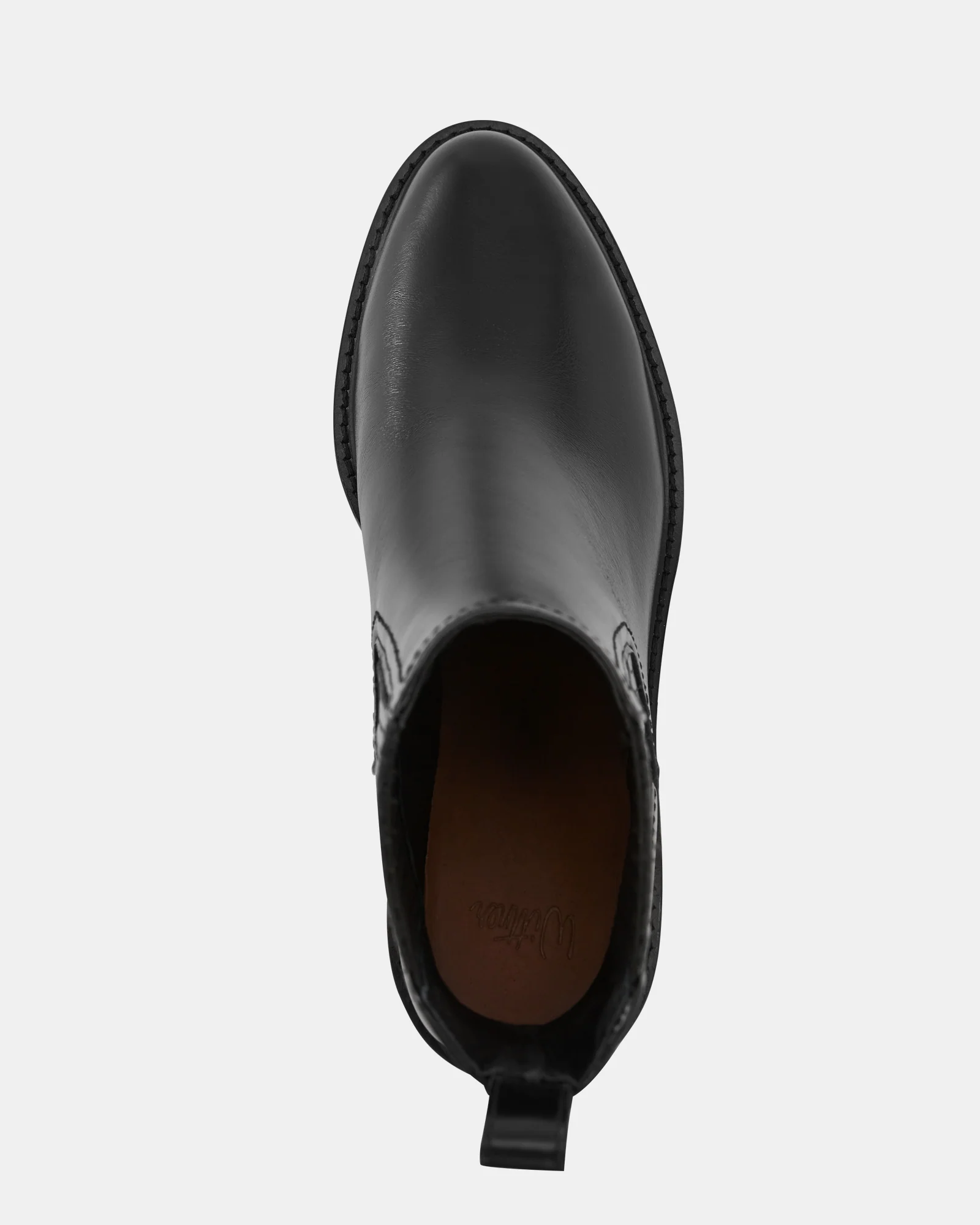 Baylee Black Leather Ankle Boot - Image 5