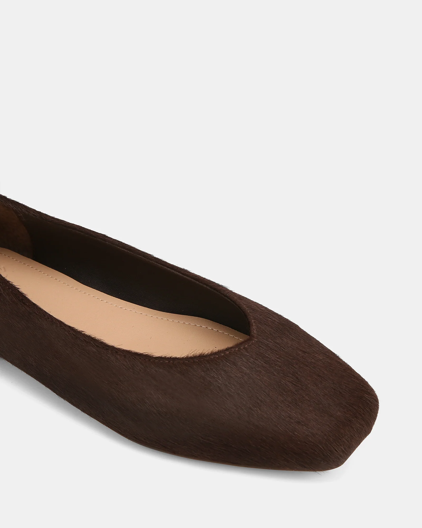 Belinda Chocolate Hair-on Leather Ballet Flat - Image 3