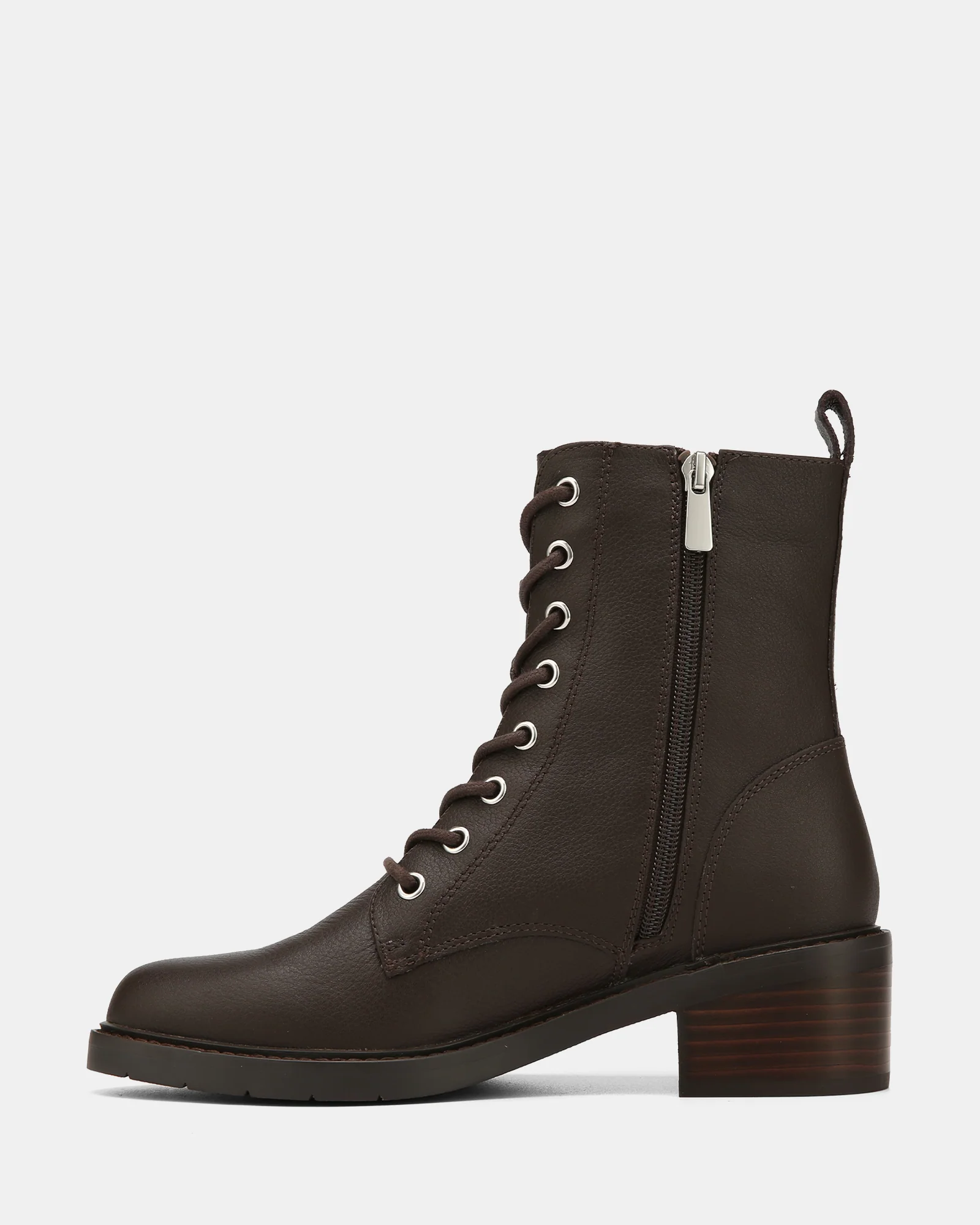 Benny Ebony Pebble Leather Ankle Boot - Image 6
