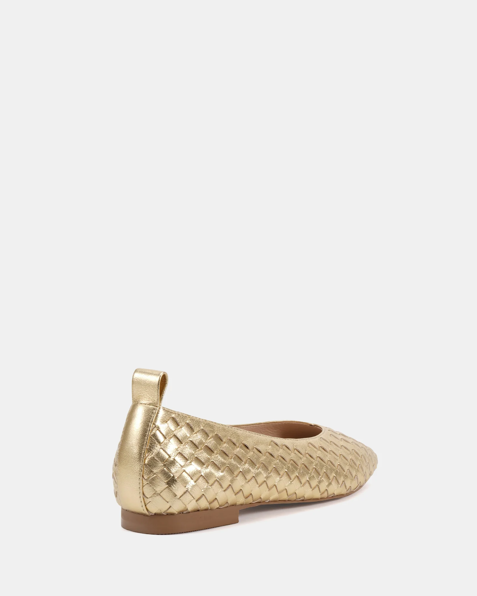 Berty Gold Pebble Leather Ballet Flat - Image 4