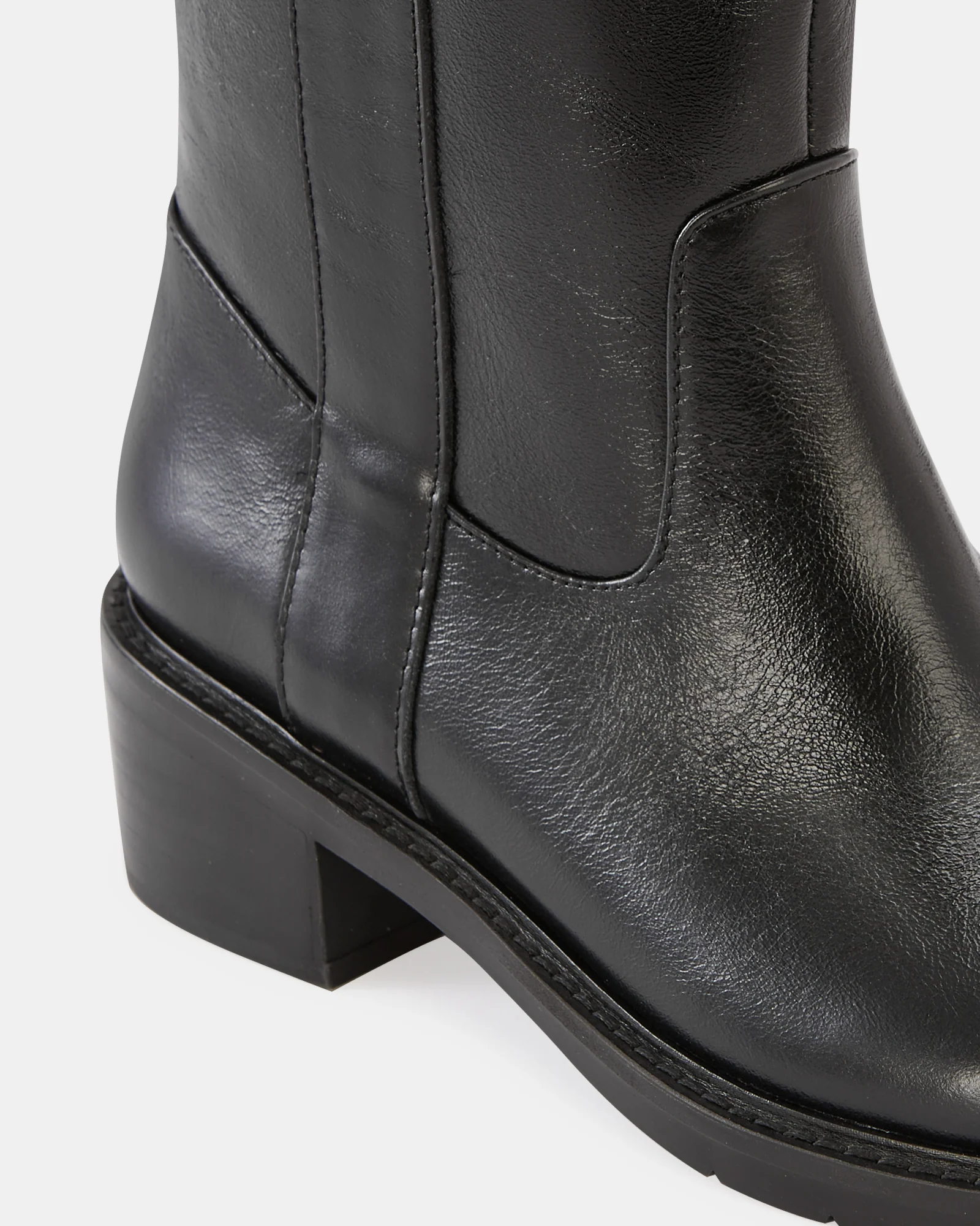 Bobby Black Leather Knee High Boot - Image 4