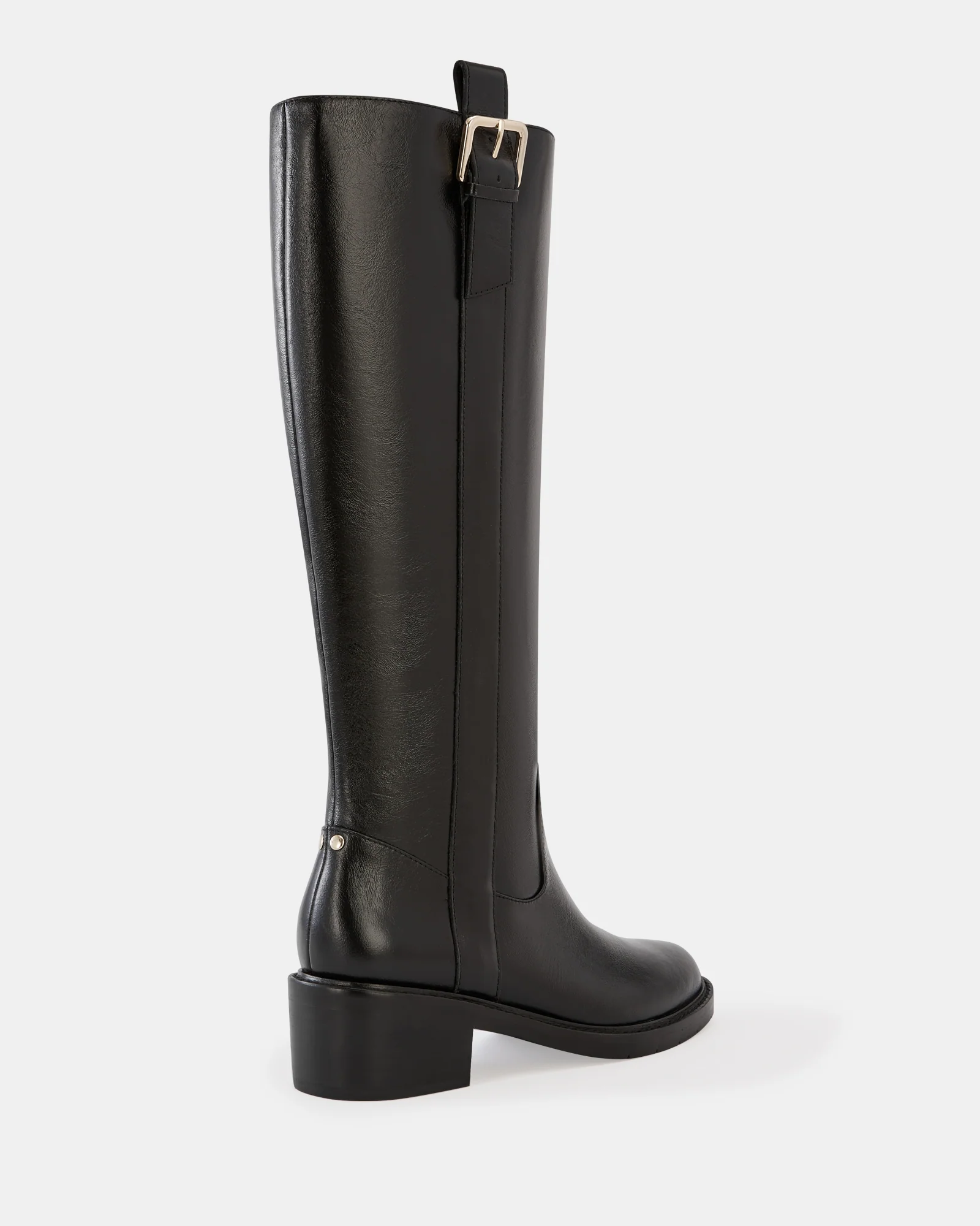 Bobby Black Leather Knee High Boot - Image 5