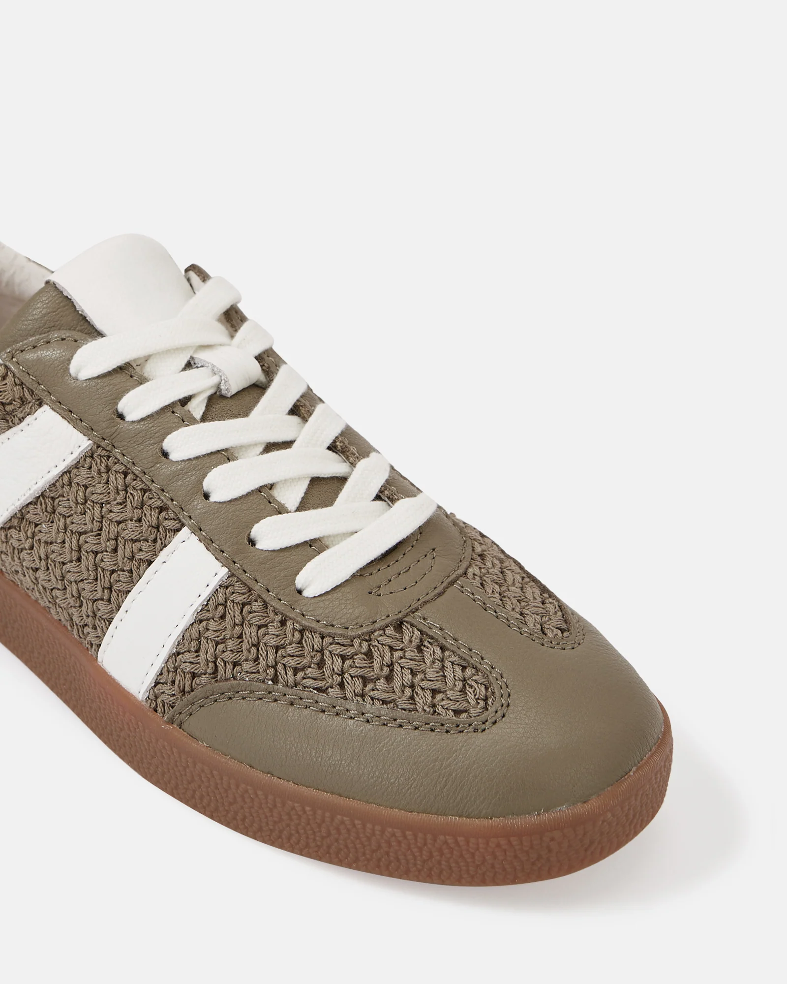 Boston Boho Green Textile and Suede Leather Sneaker - Image 3