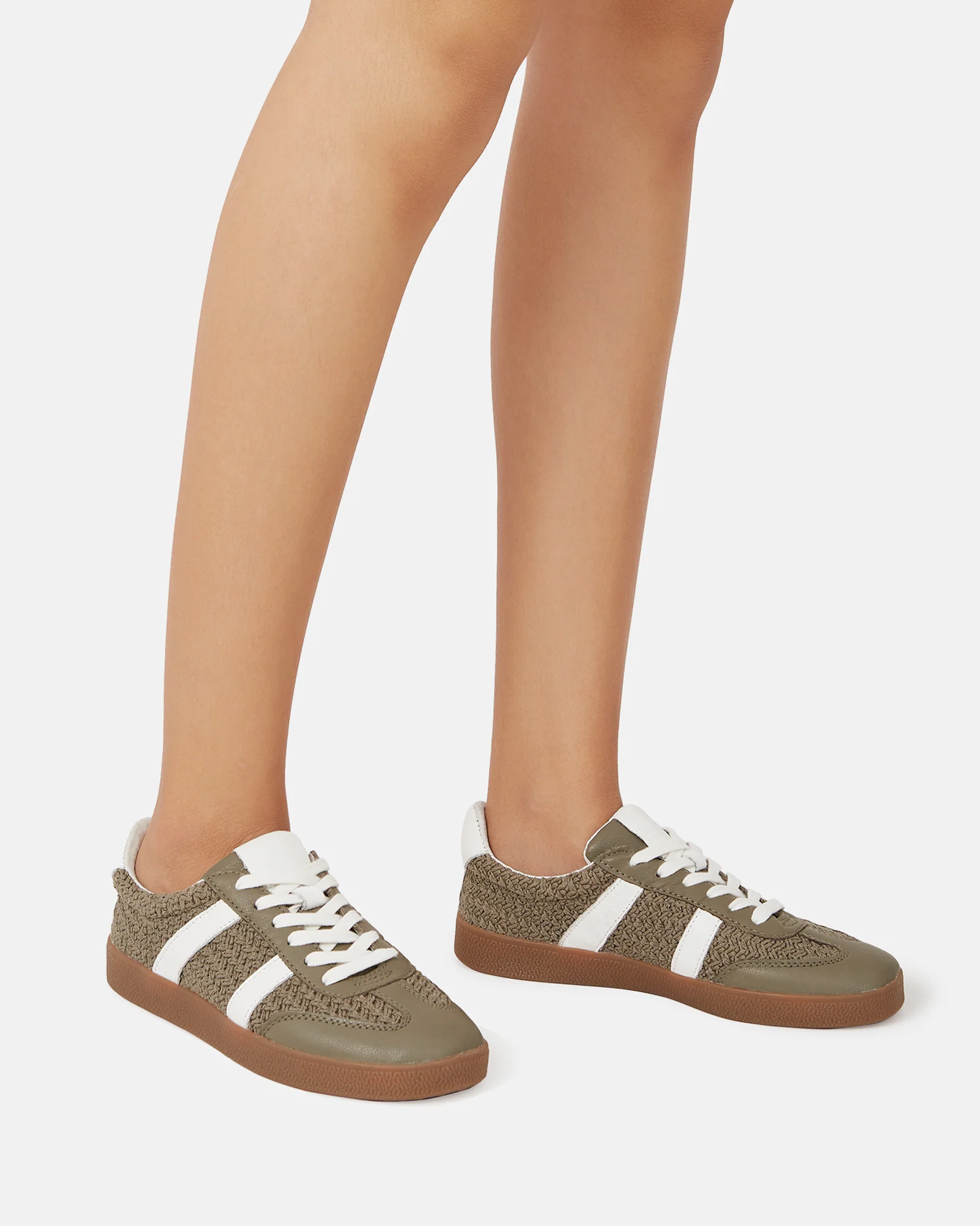 Boston Boho Green Textile and Suede Leather Sneaker - Image 6