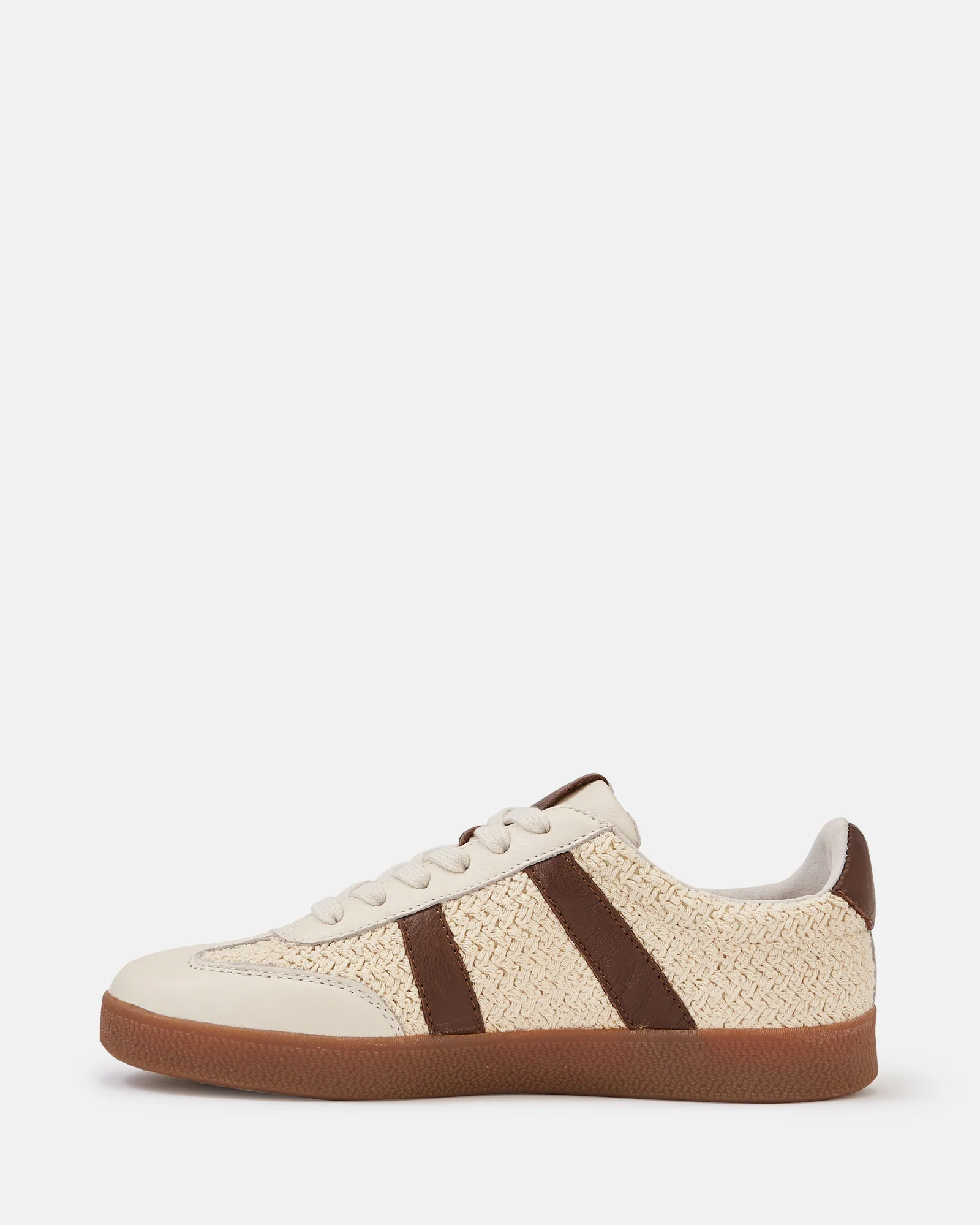 Boston Vintage Ivory Textile and Suede Leather Sneaker - Image 6