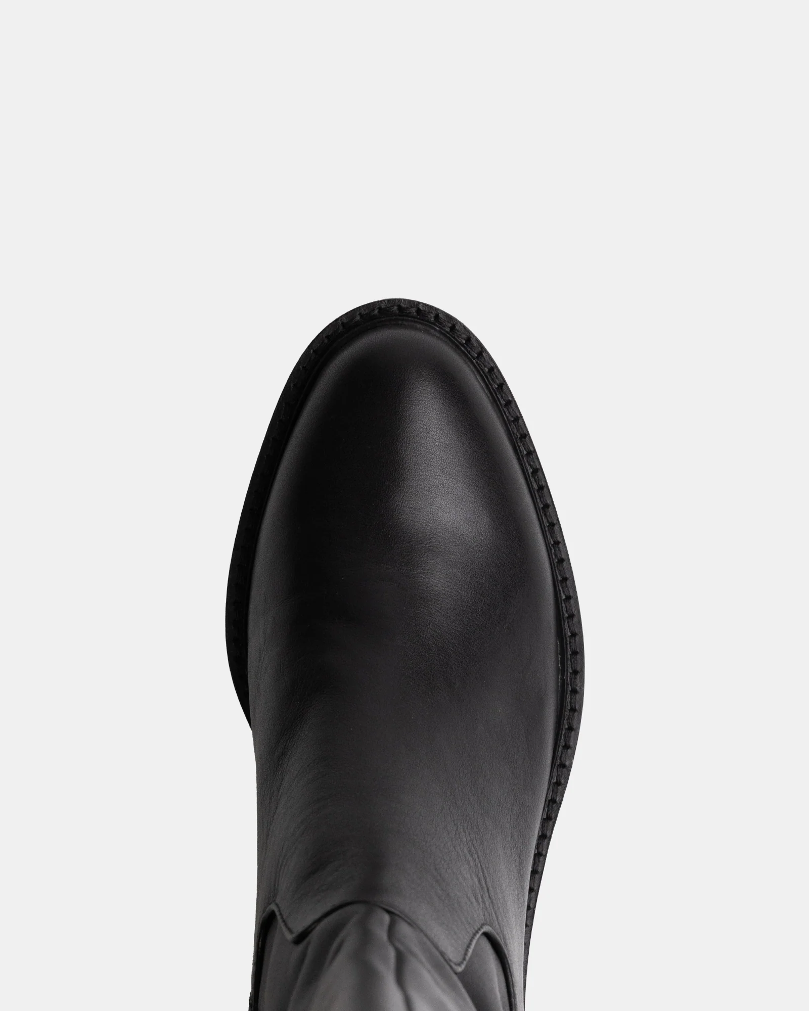 Branda Black Leather and Neoprene Knee High Boot - Image 5