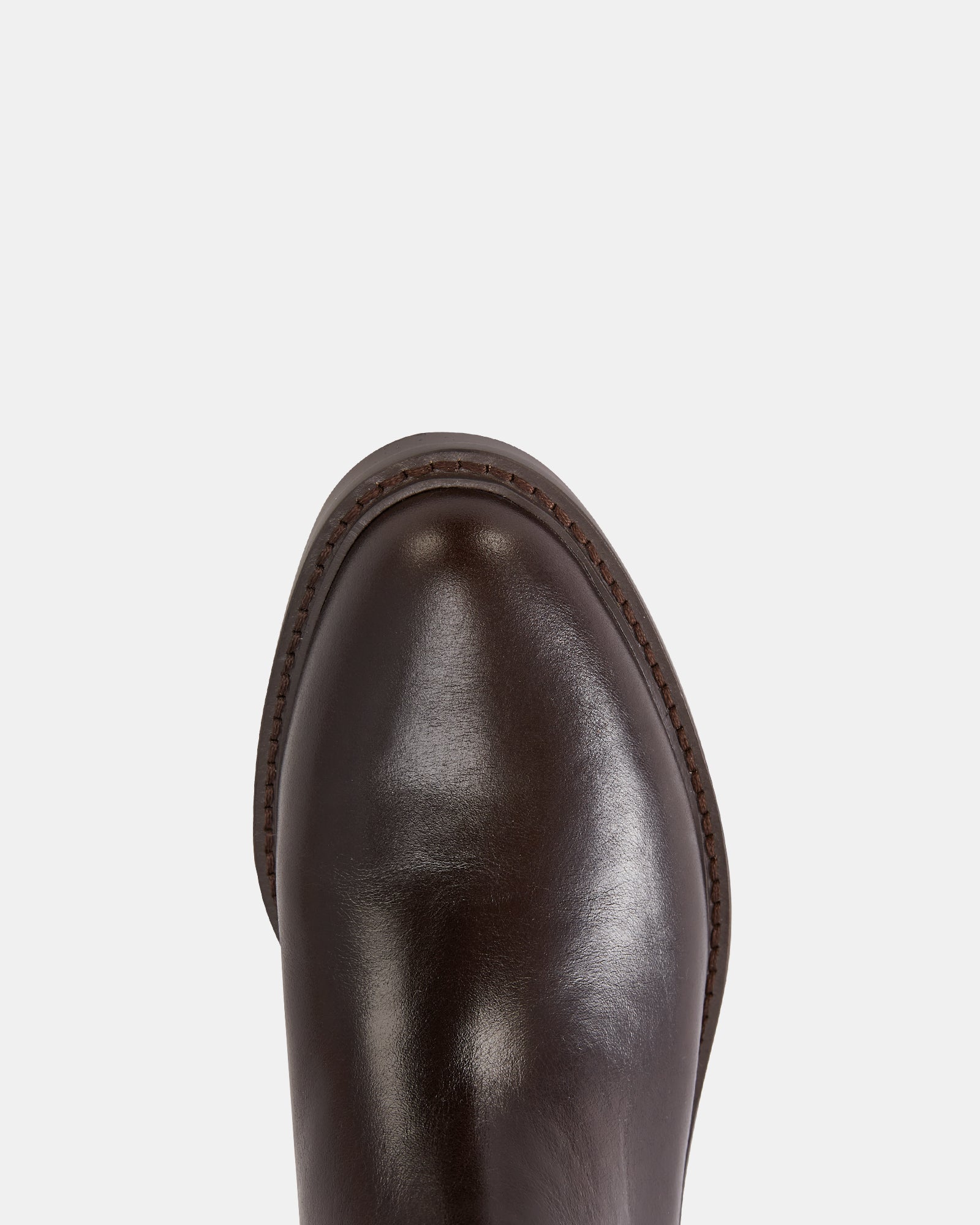 Branda Dark Brown Leather and Neoprene Knee High Boot - Image 5