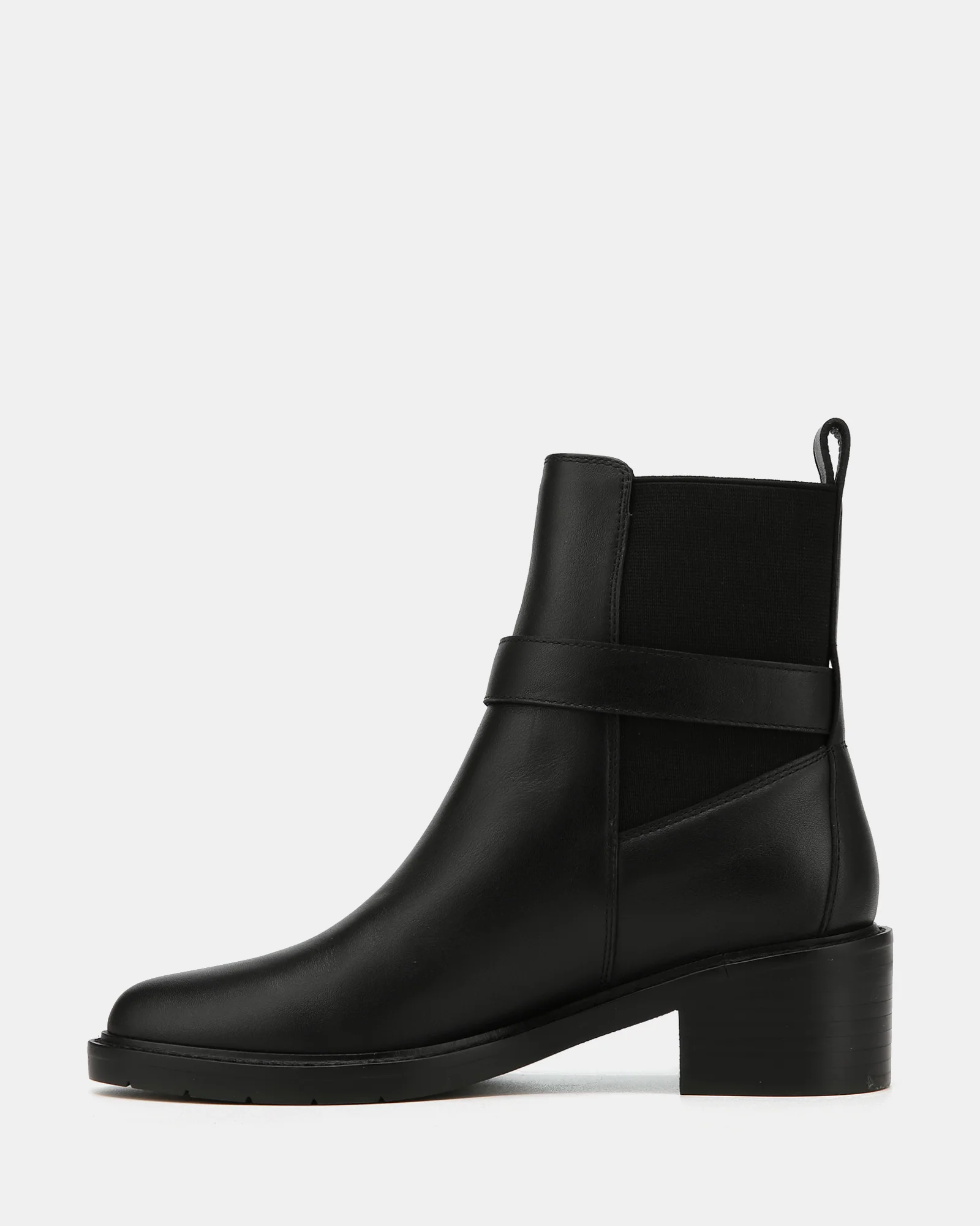 Brandy Black Leather Ankle Boot - Image 6