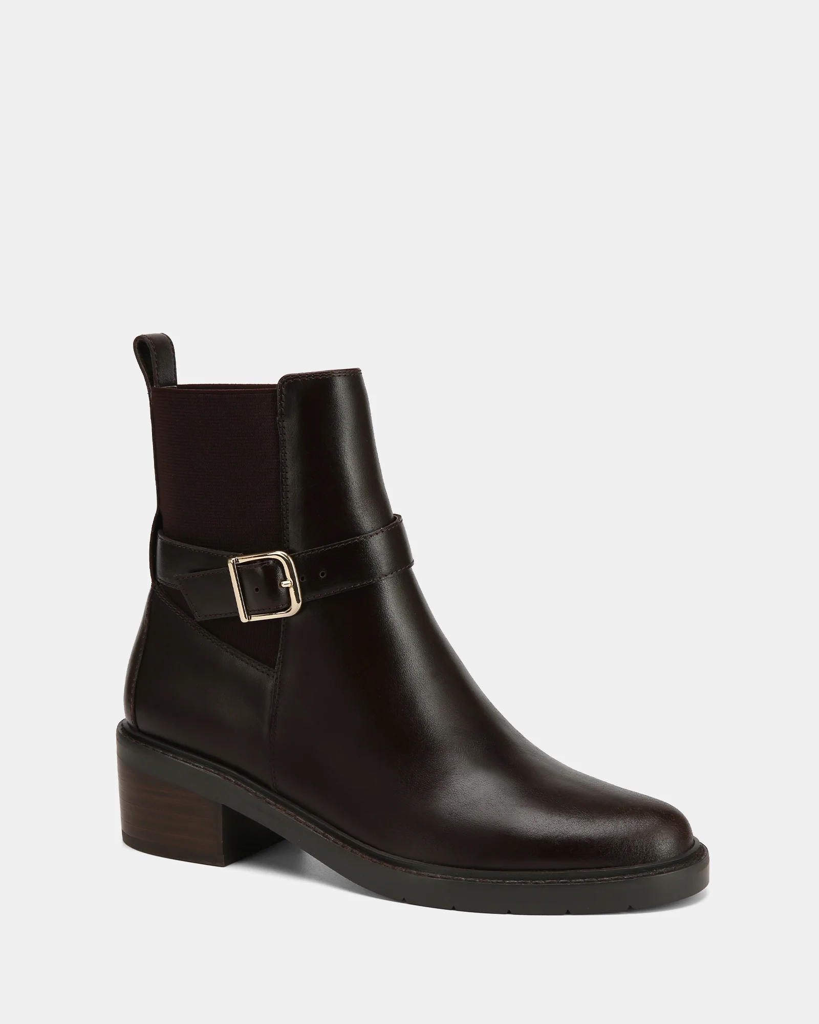 Brandy Dark Brown Leather Ankle Boot - Image 2