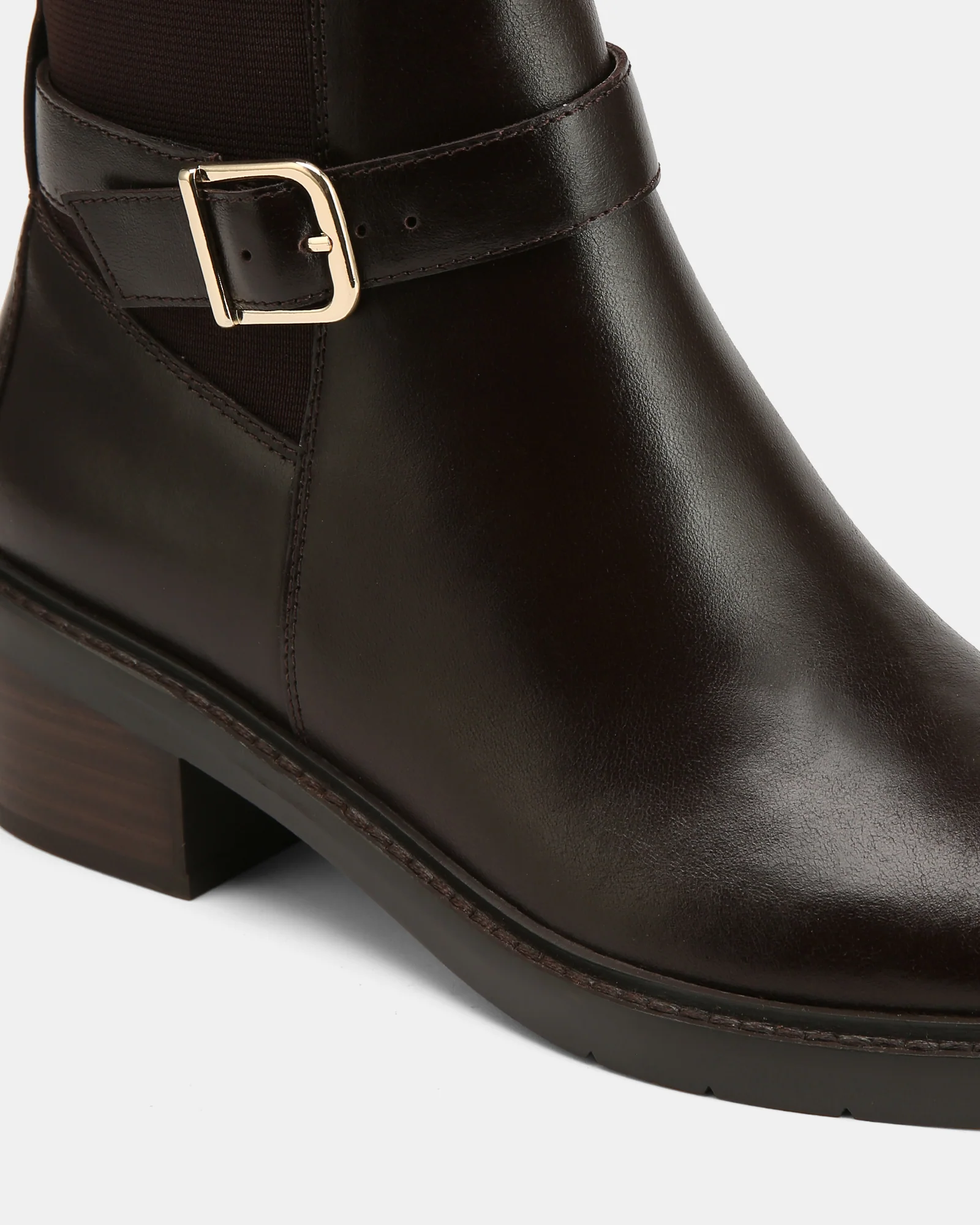 Brandy Dark Brown Leather Ankle Boot - Image 3
