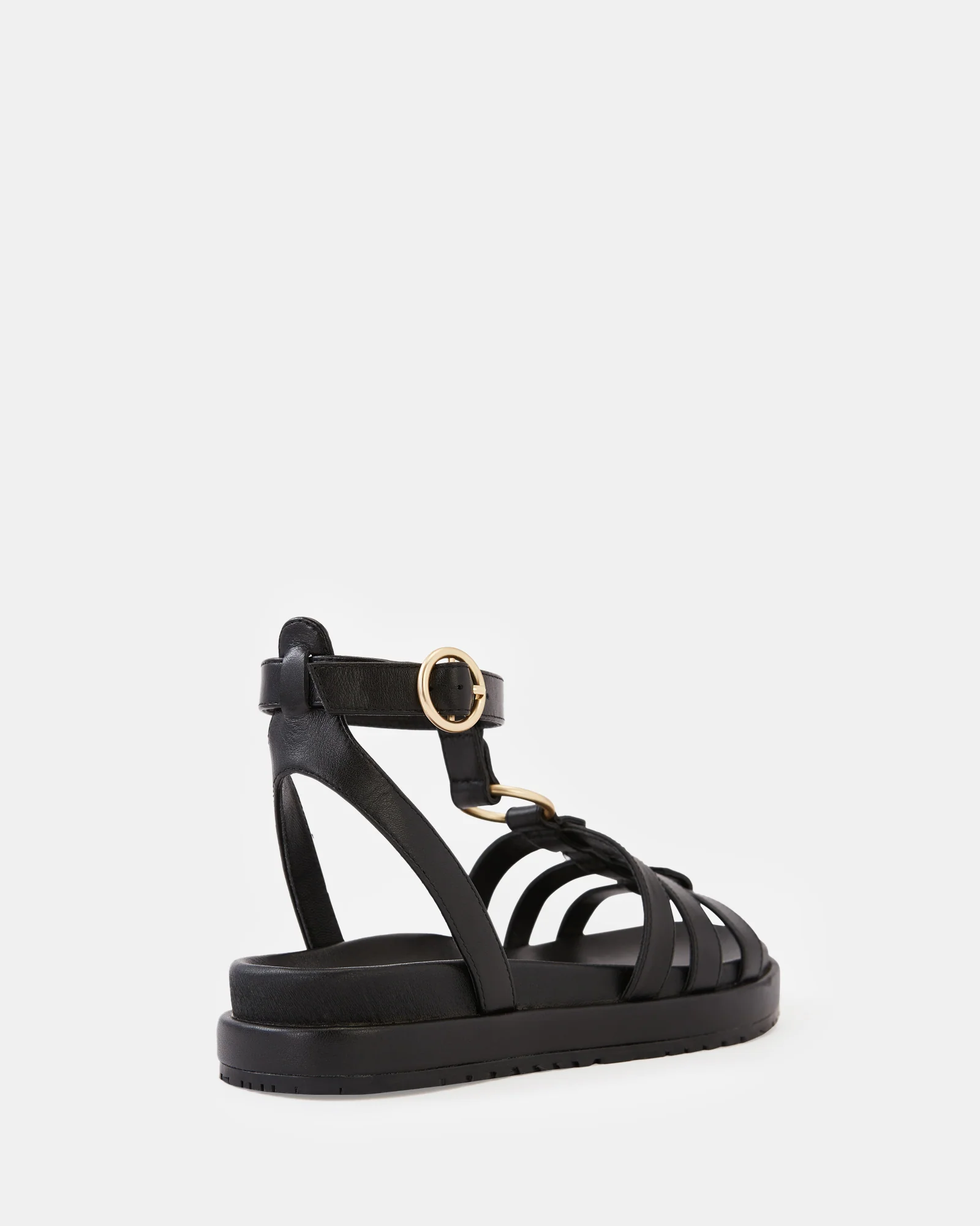Bruna Black Leather Sandal - Image 4