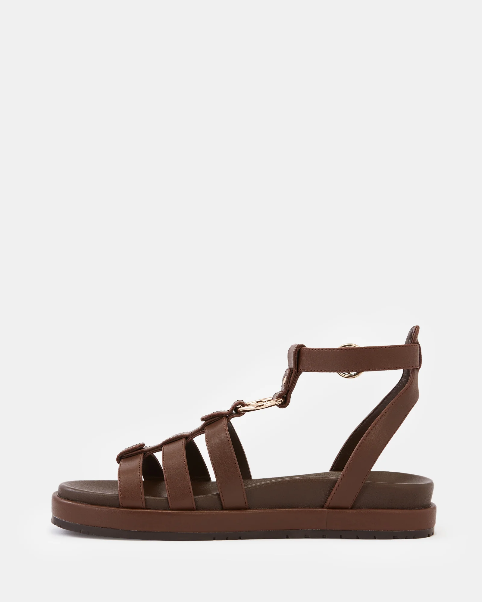Bruna Tawny Brown Leather Sandal - Image 6