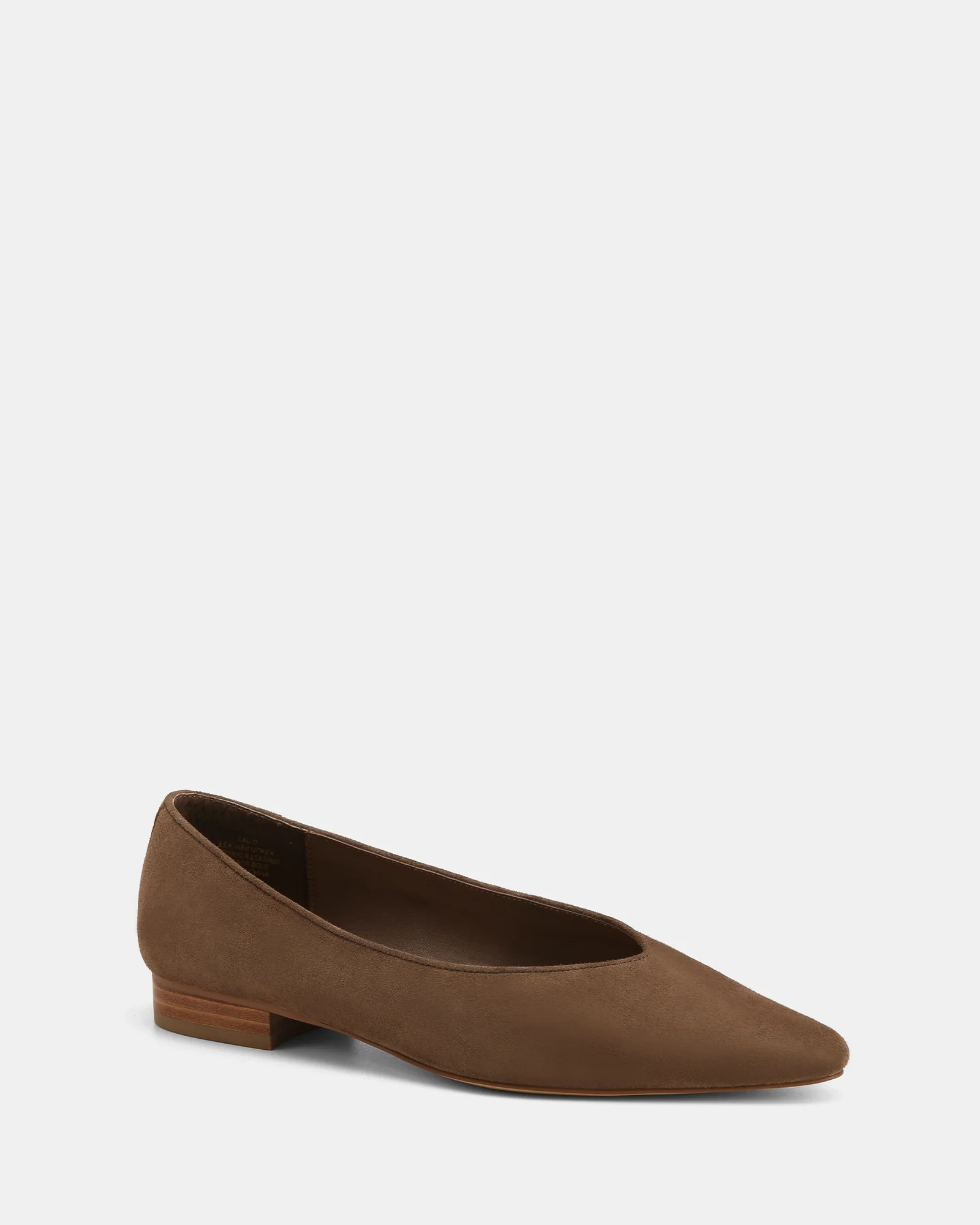 Calio Mocha Brown Suede Leather Ballet Flat - Image 2