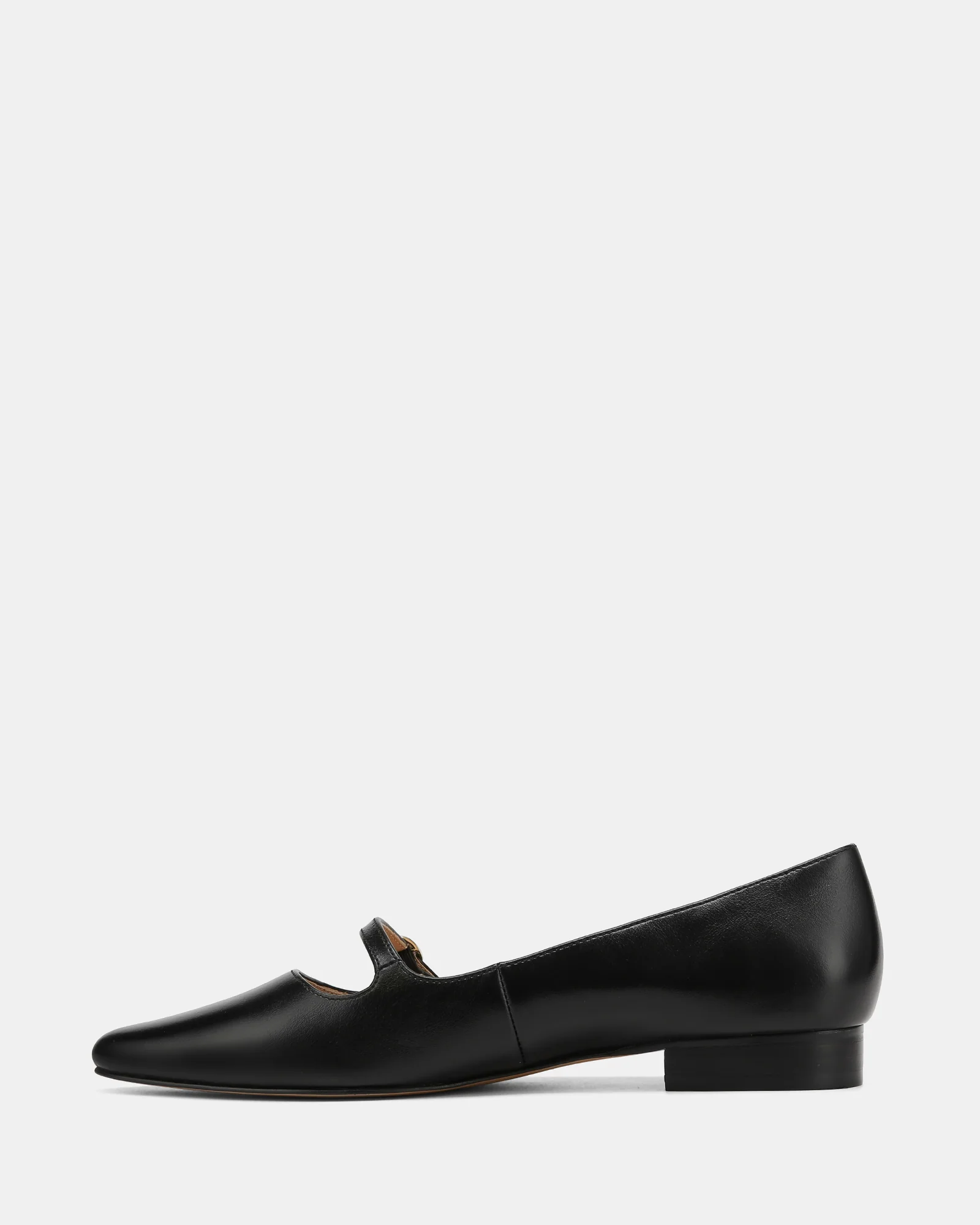 Carina Black Leather Pointed Ballet Flat - Image 6