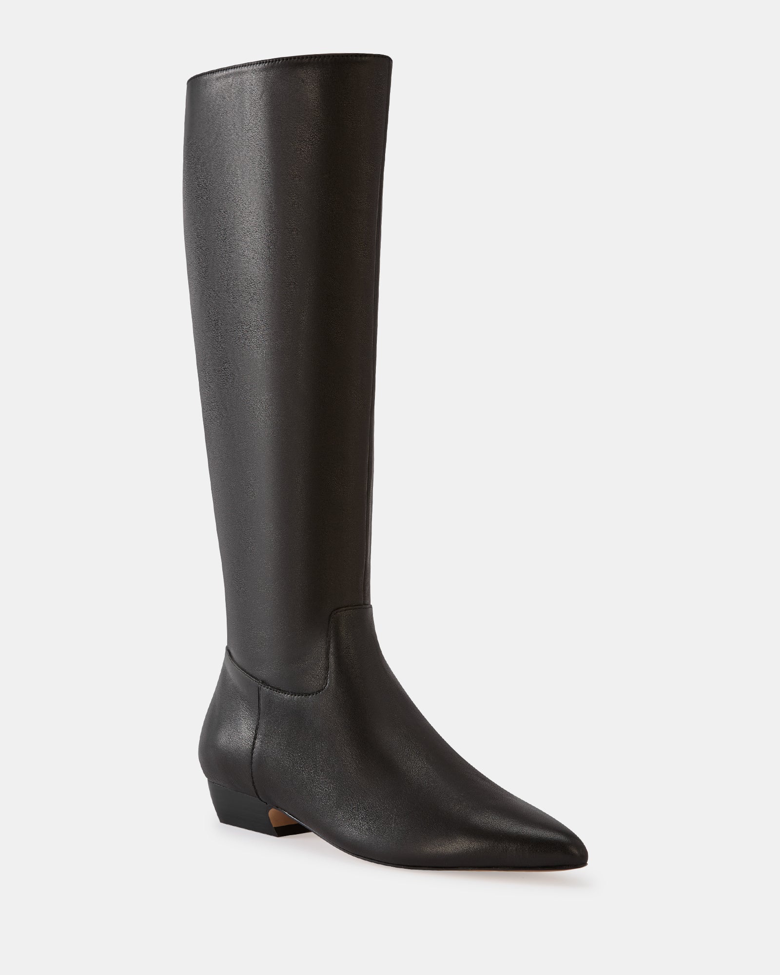 Carys Black Leather Knee High Boot - Image 3