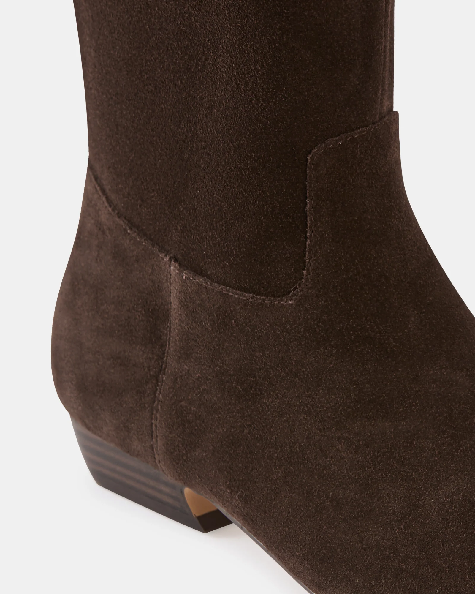 Carys Espresso Suede Leather Knee High Boot - Image 3