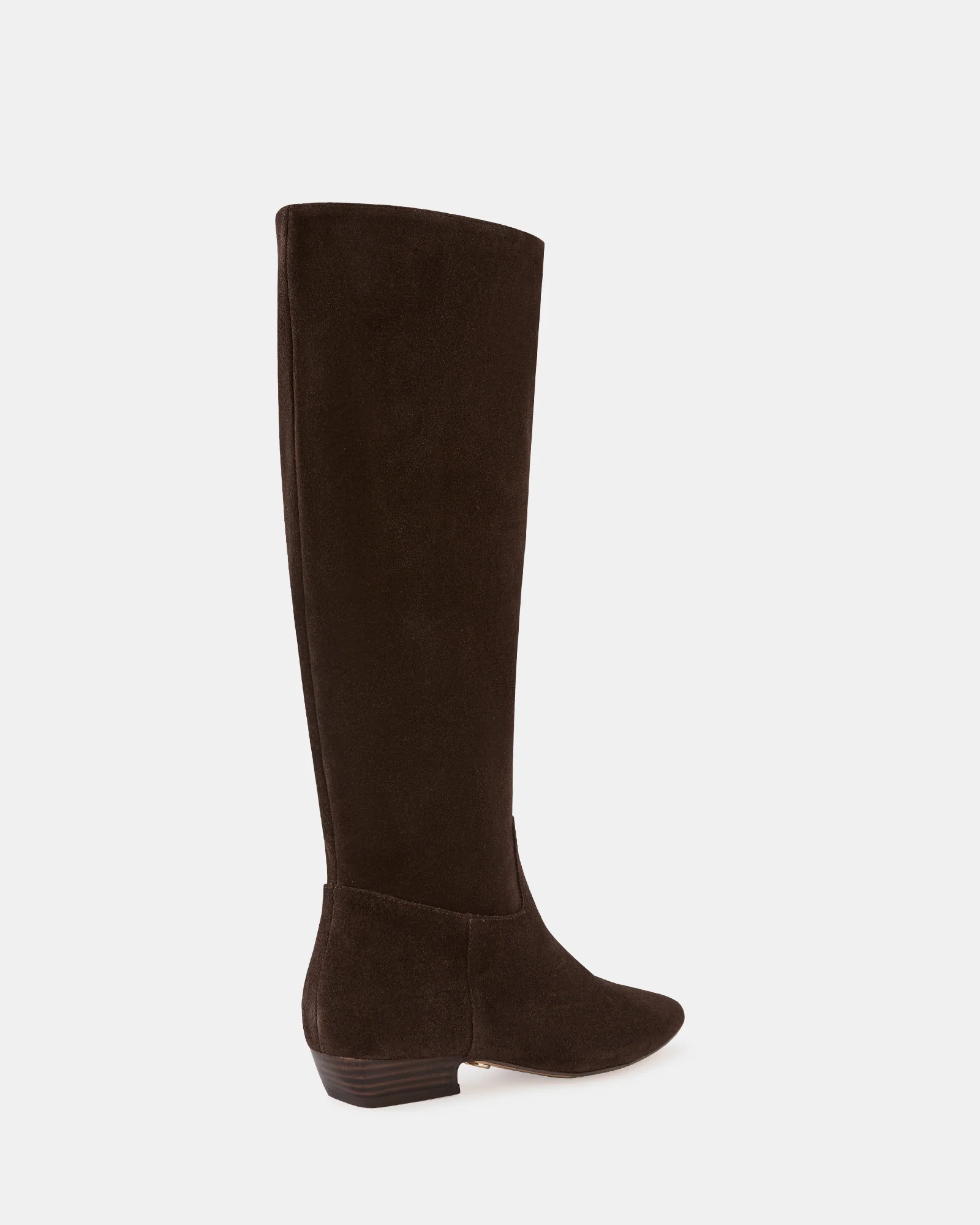 Carys Espresso Suede Leather Knee High Boot - Image 4