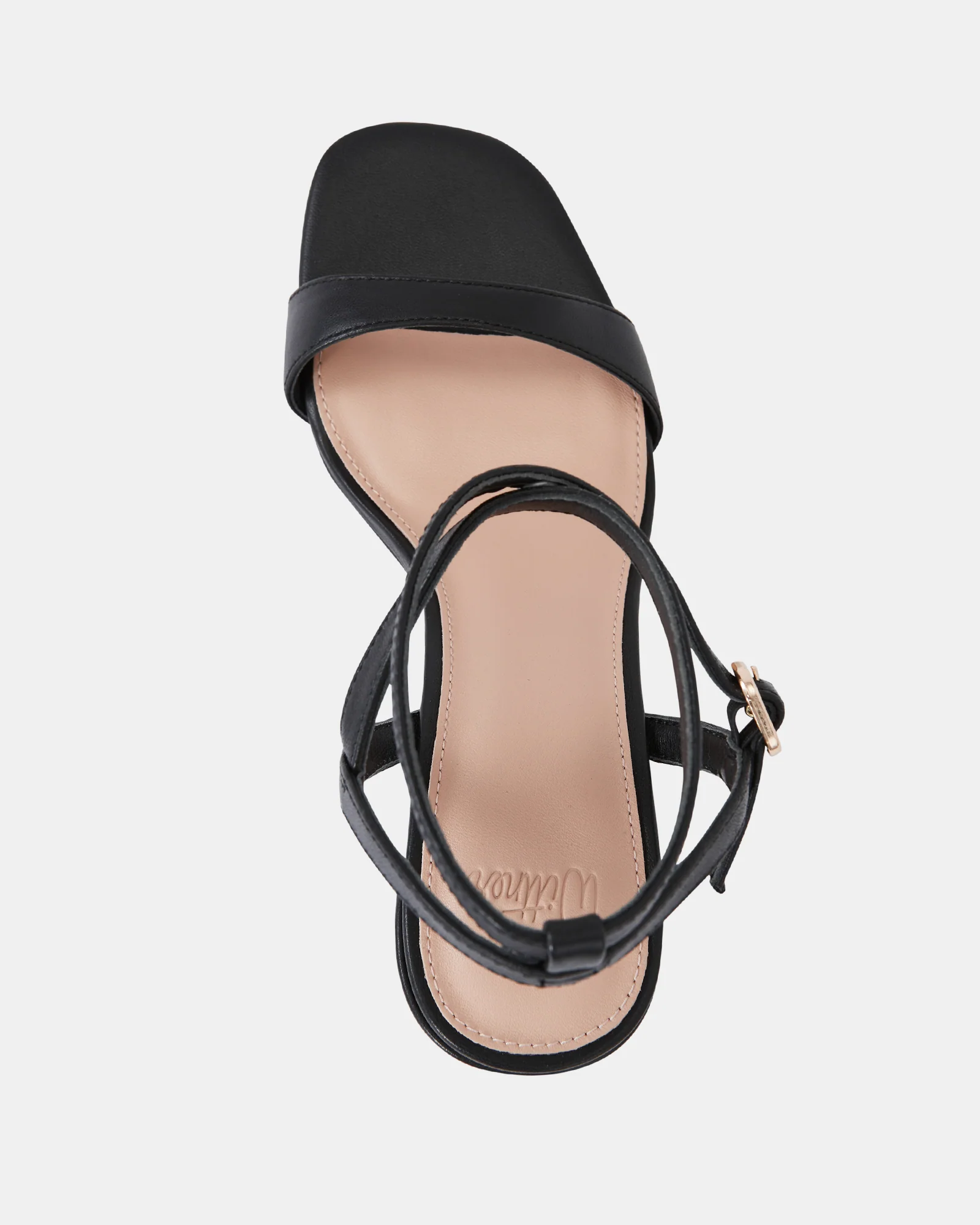 Colette Black Leather Block Heel - Image 5