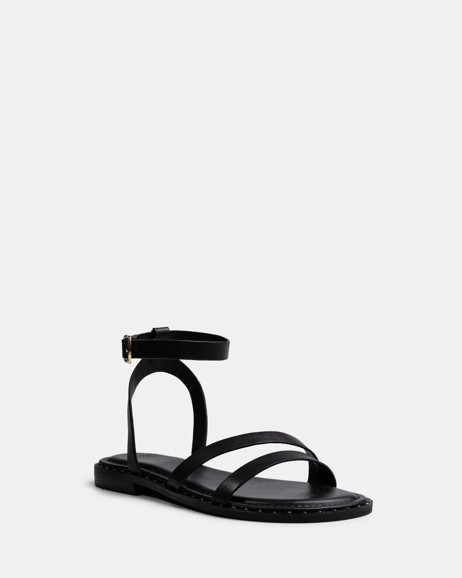 Crystina Chocolate Suede Leather Strappy Sandal - Image 2