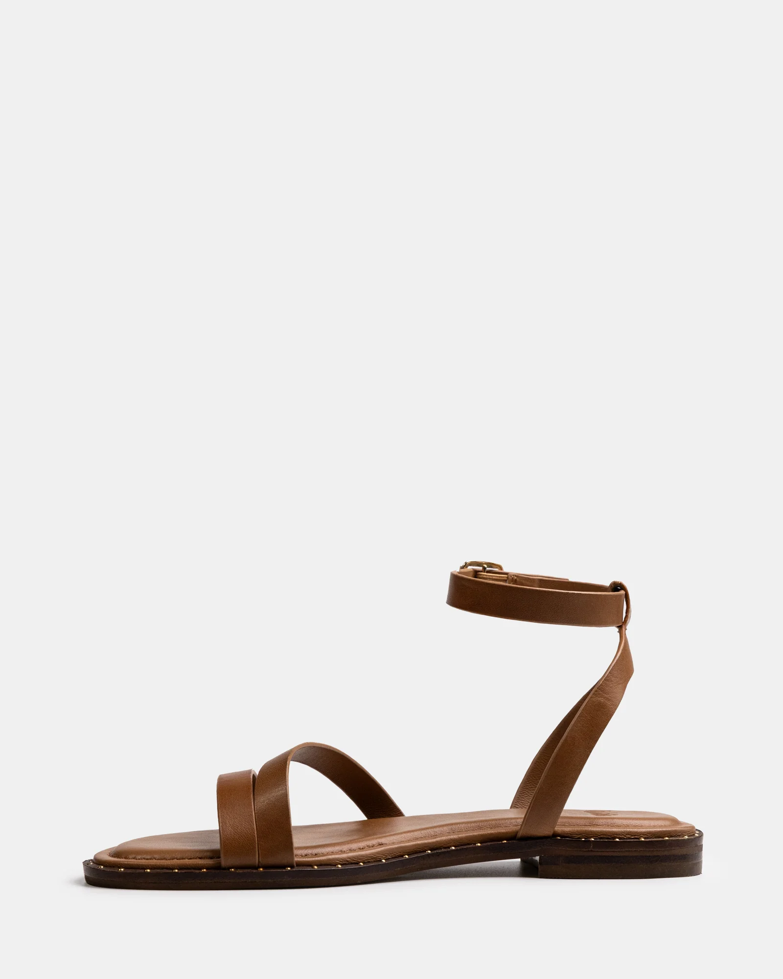 Crystina Dark Cognac Leather Strappy Sandal - Image 6
