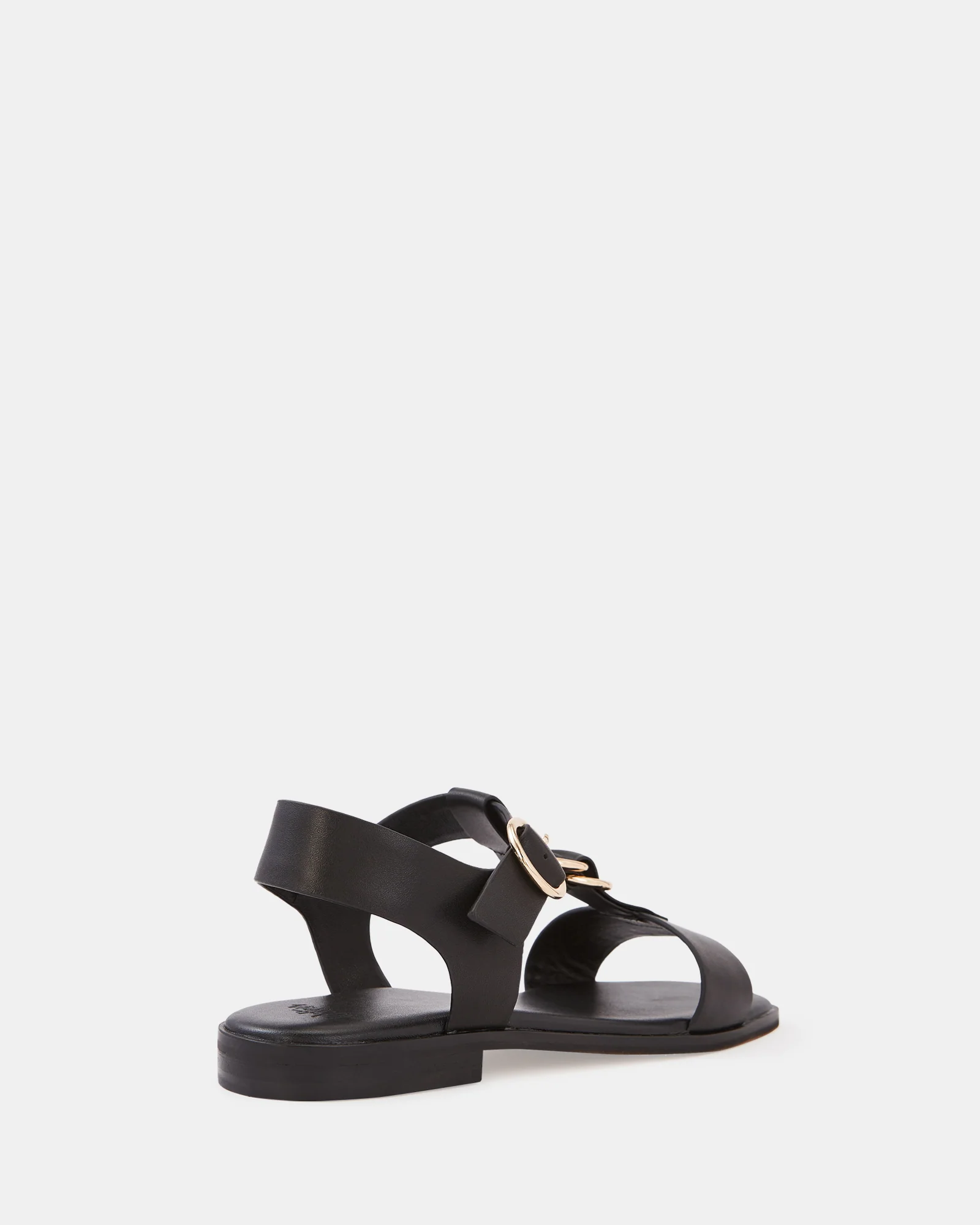 Dalia Black Pebble Leather Sandal - Image 4