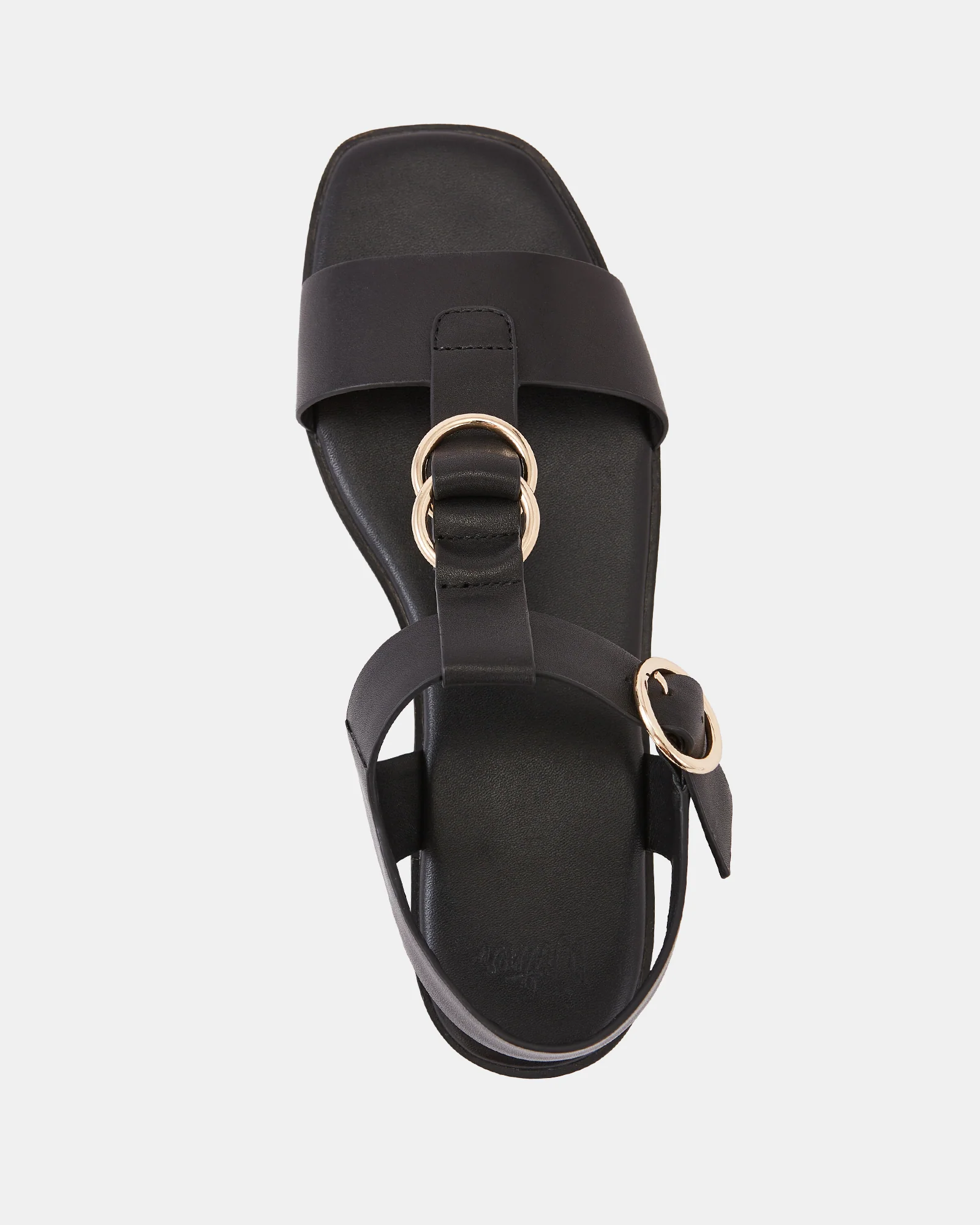 Dalia Black Pebble Leather Sandal - Image 5
