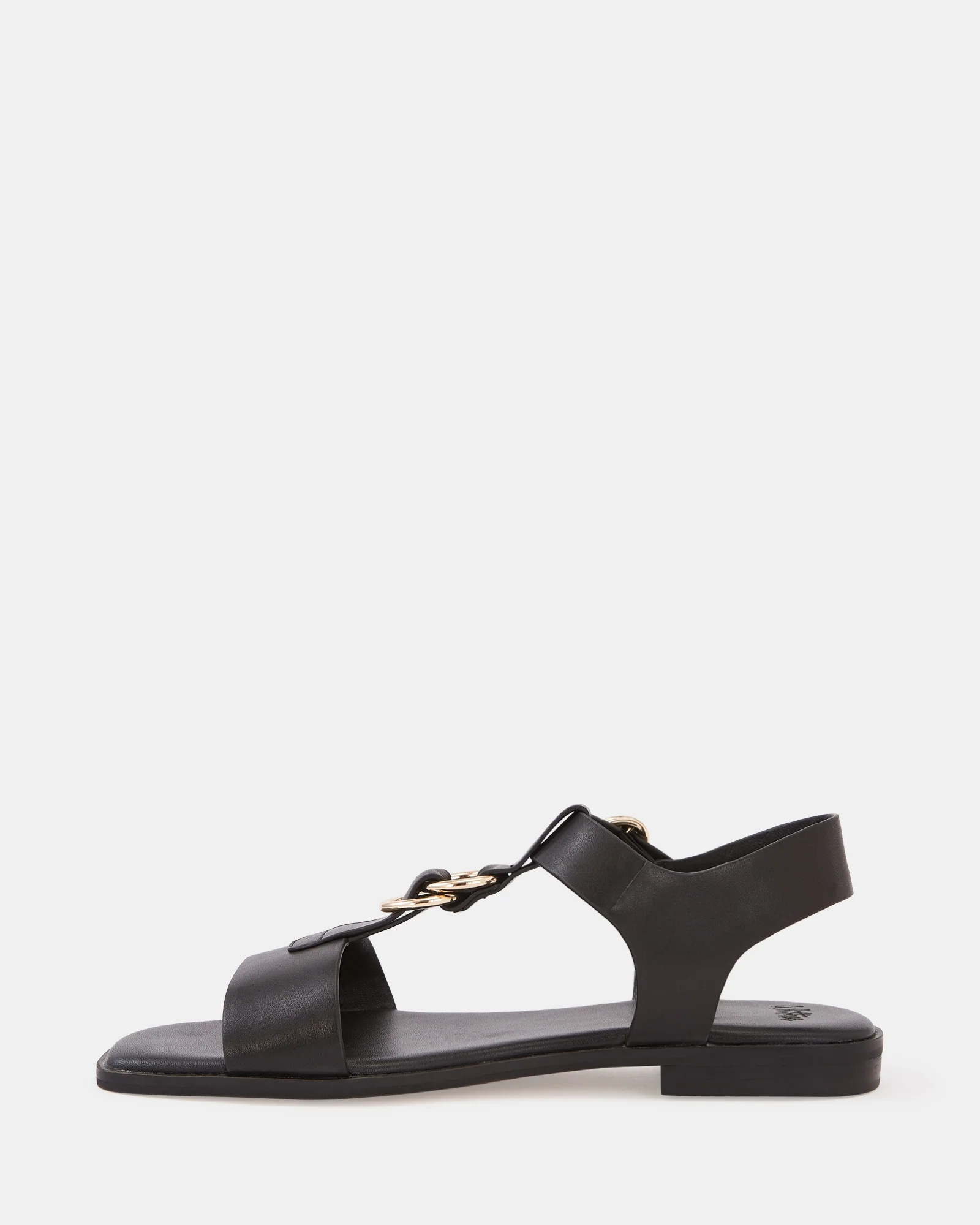 Dalia Black Pebble Leather Sandal - Image 6
