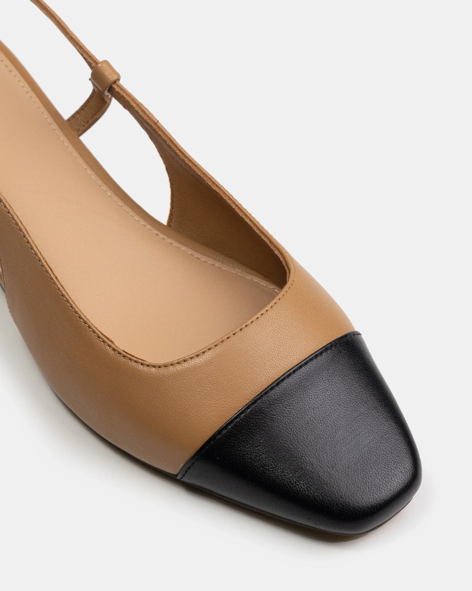 Dame Dark Sand Leather Slingback - Image 3