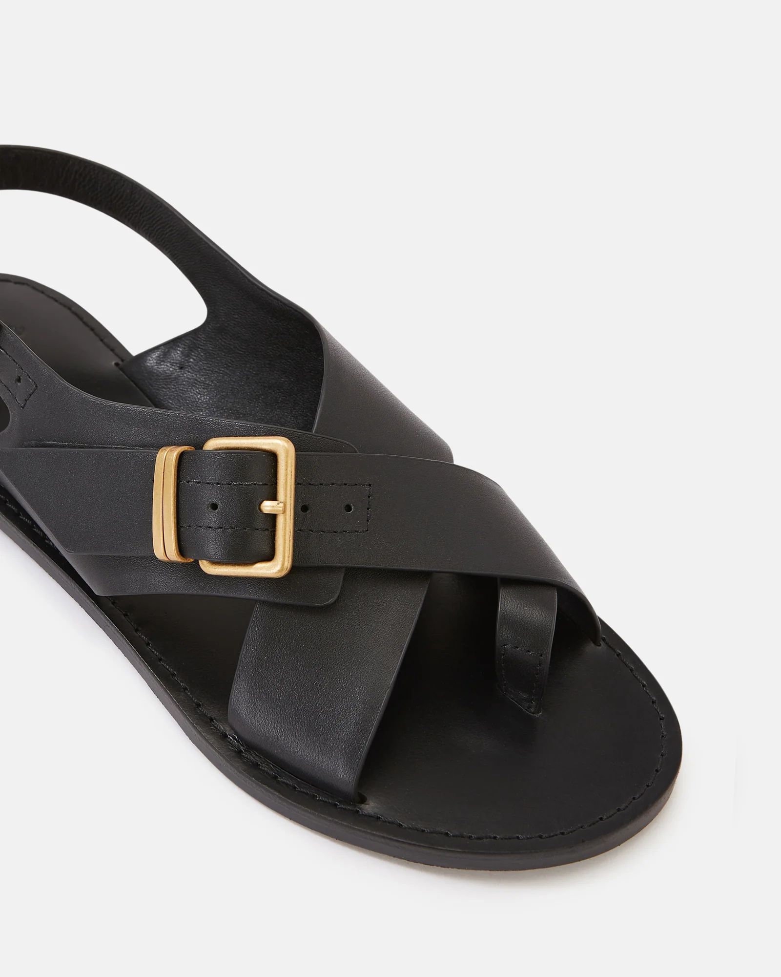 Danna Black Leather Sandal - Image 3