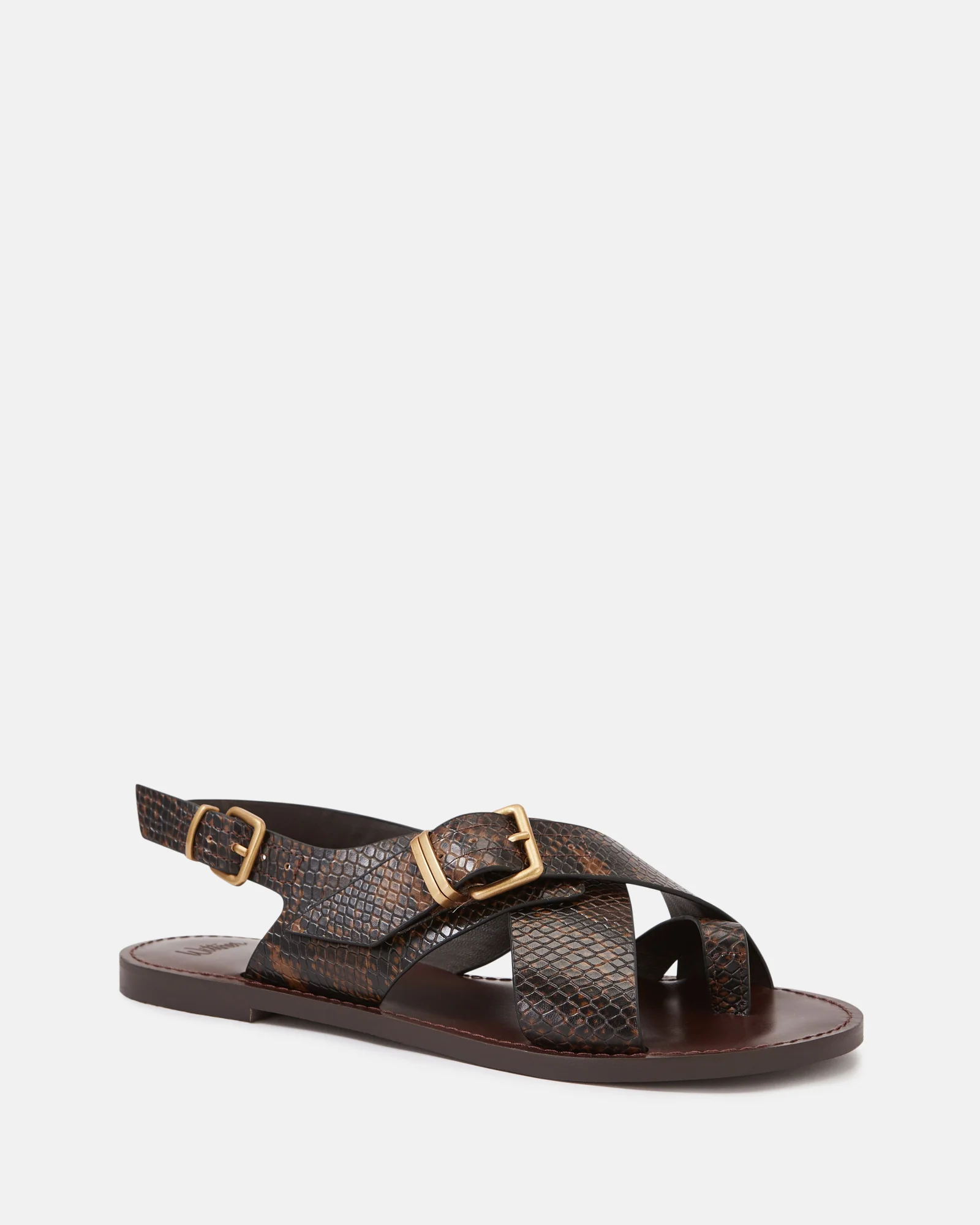Danna Snake Emboss Leather Sandal - Image 2