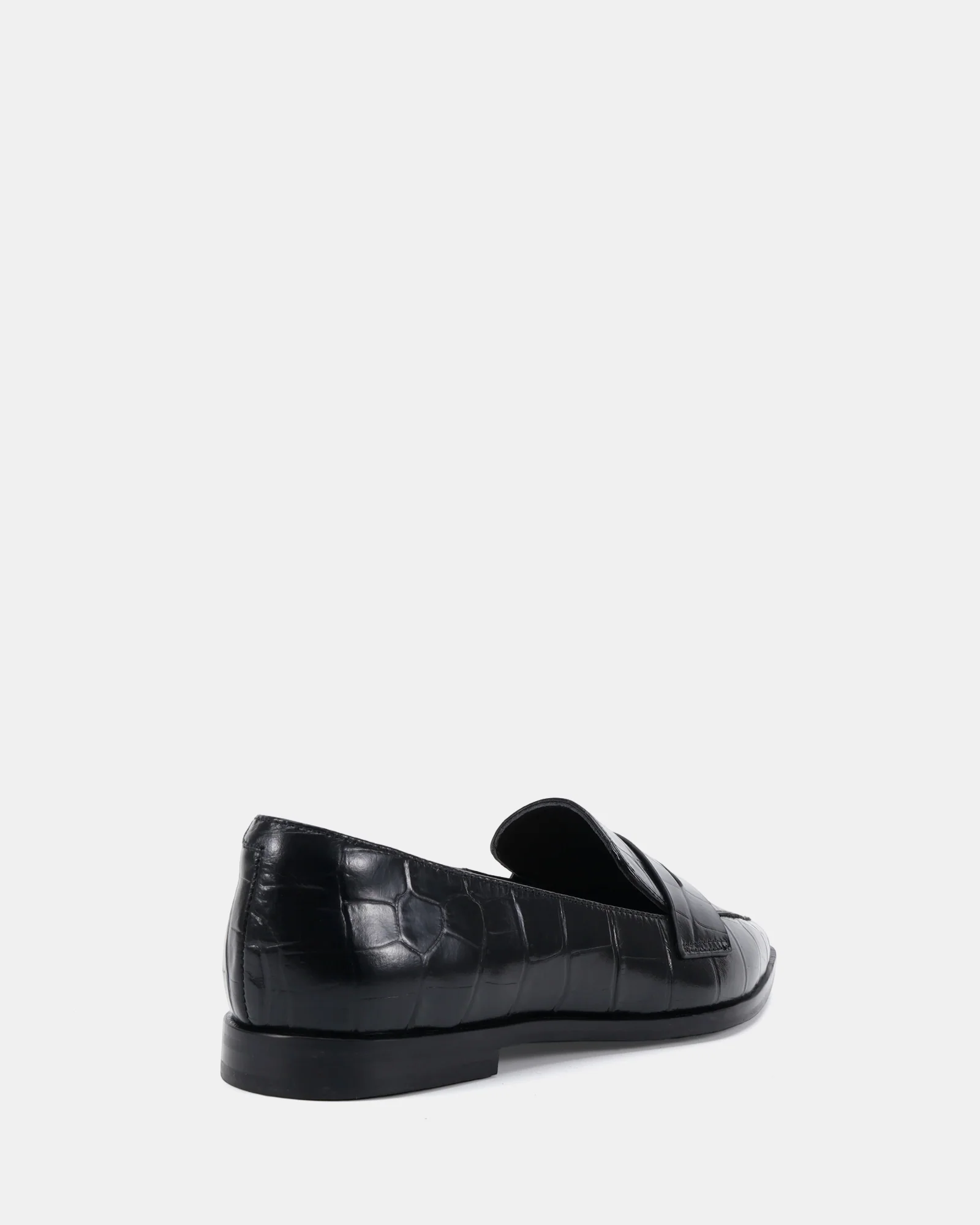 Denver Black Croc Embossed Leather Loafer - Image 4