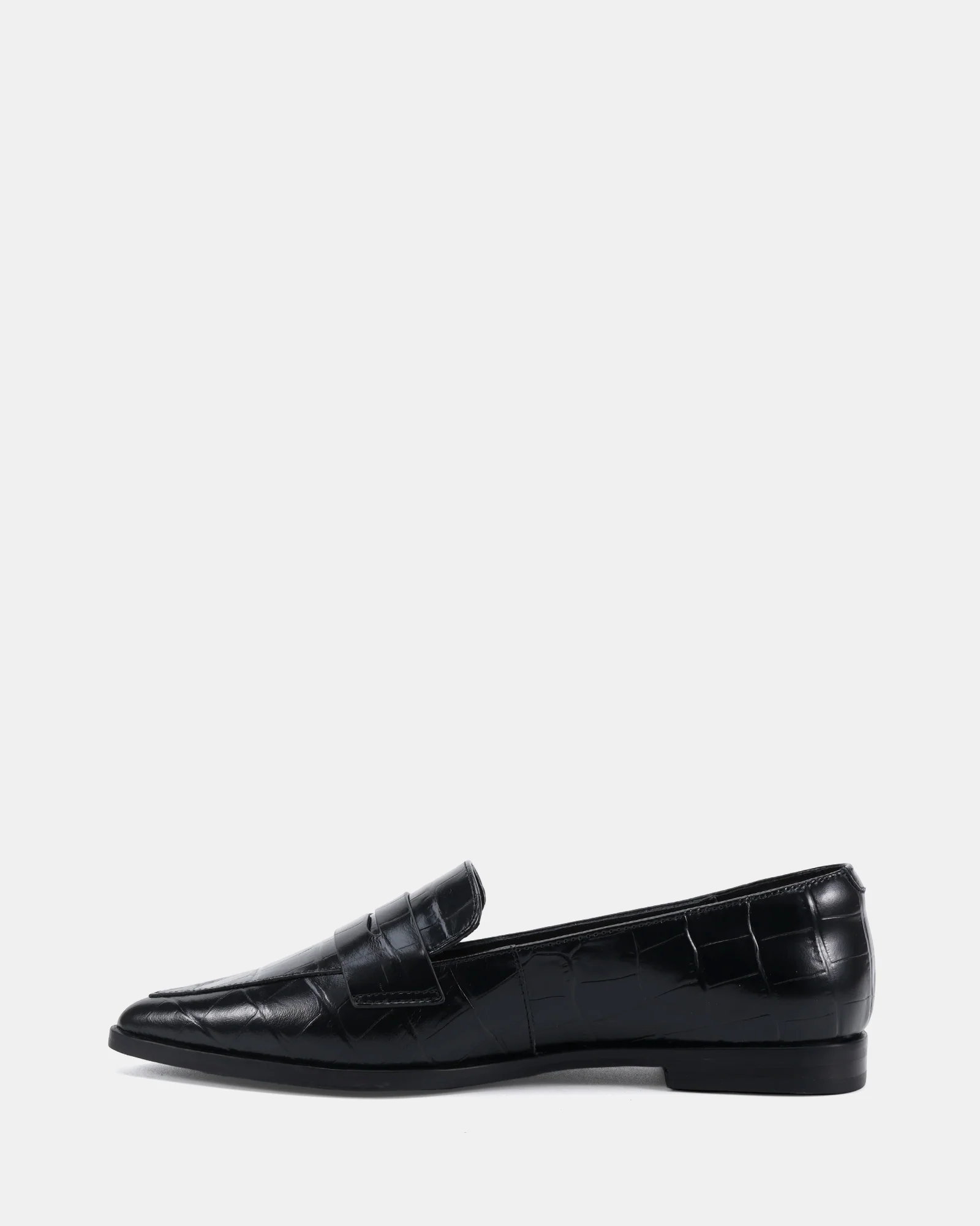 Denver Black Croc Embossed Leather Loafer - Image 6