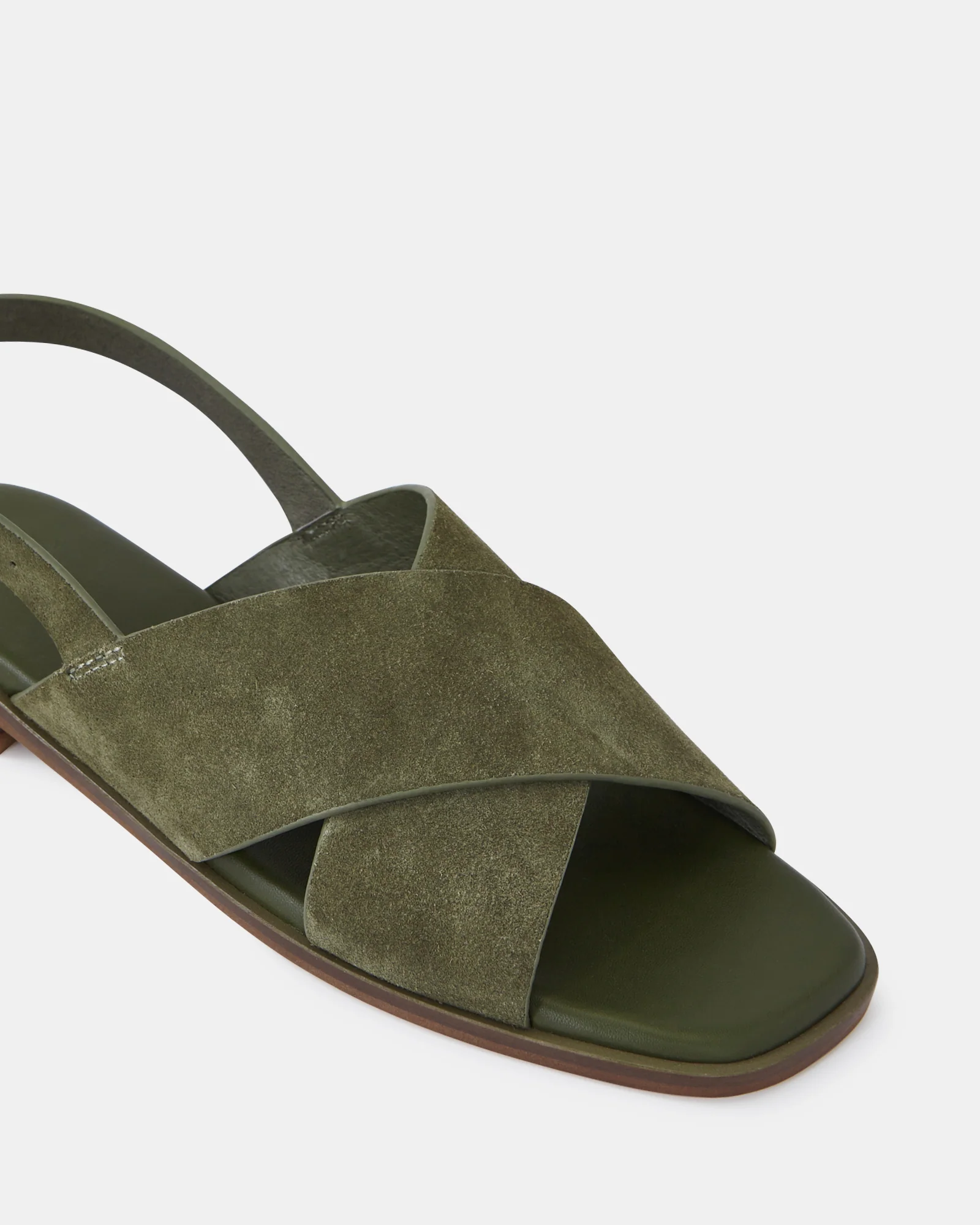 Deon Boho Green Suede Leather Sandal - Image 3