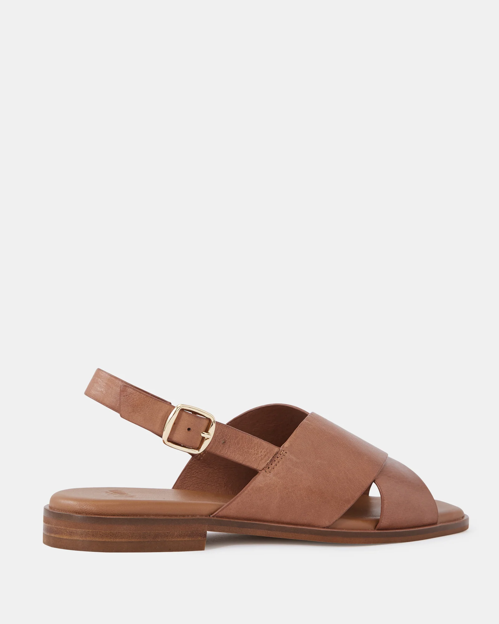 Deon Dark Cognac Leather Sandal - Image 4